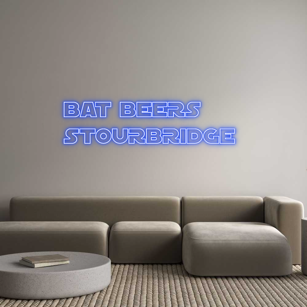 Custom Neon Text - BAT BEERS 
S...