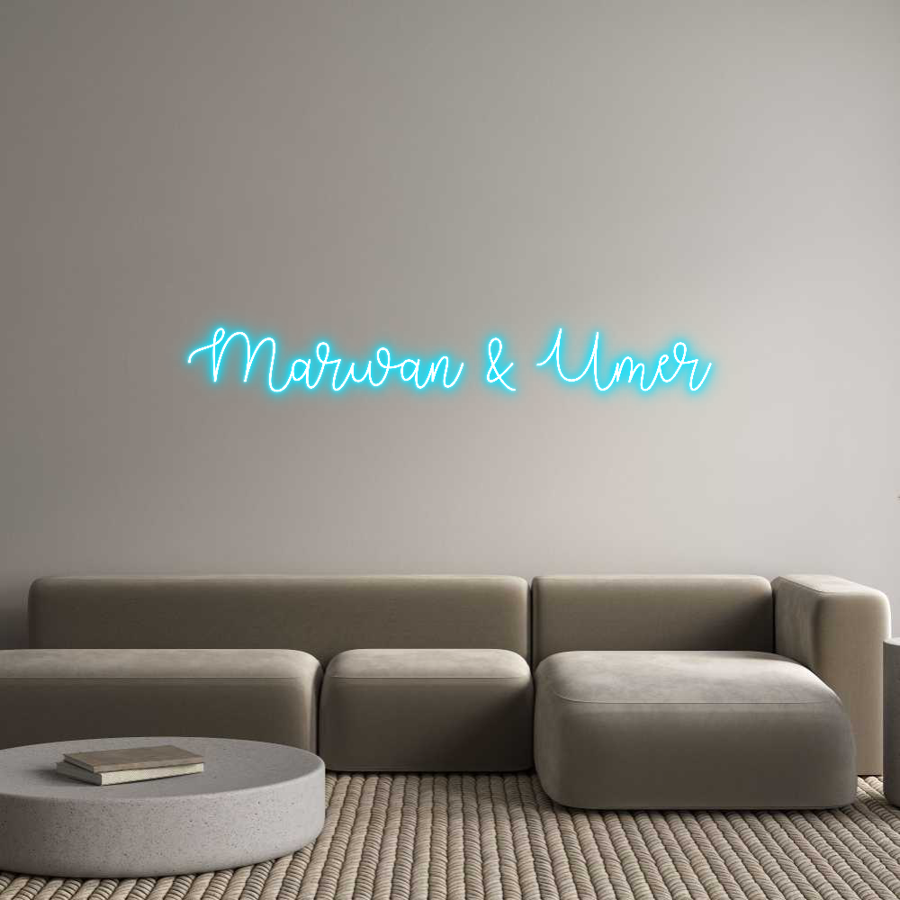 Custom Neon Text- Marwan & Umer