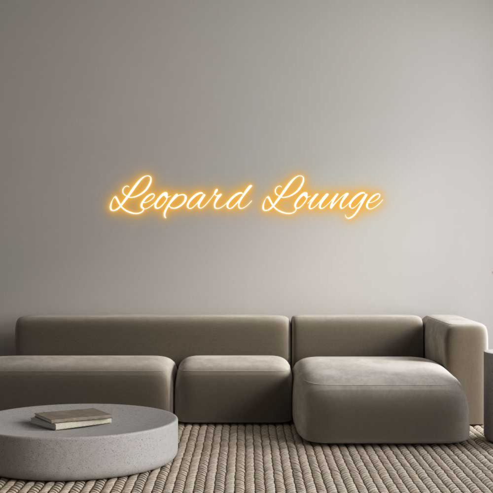 Custom Neon Text - Leopard Lounge