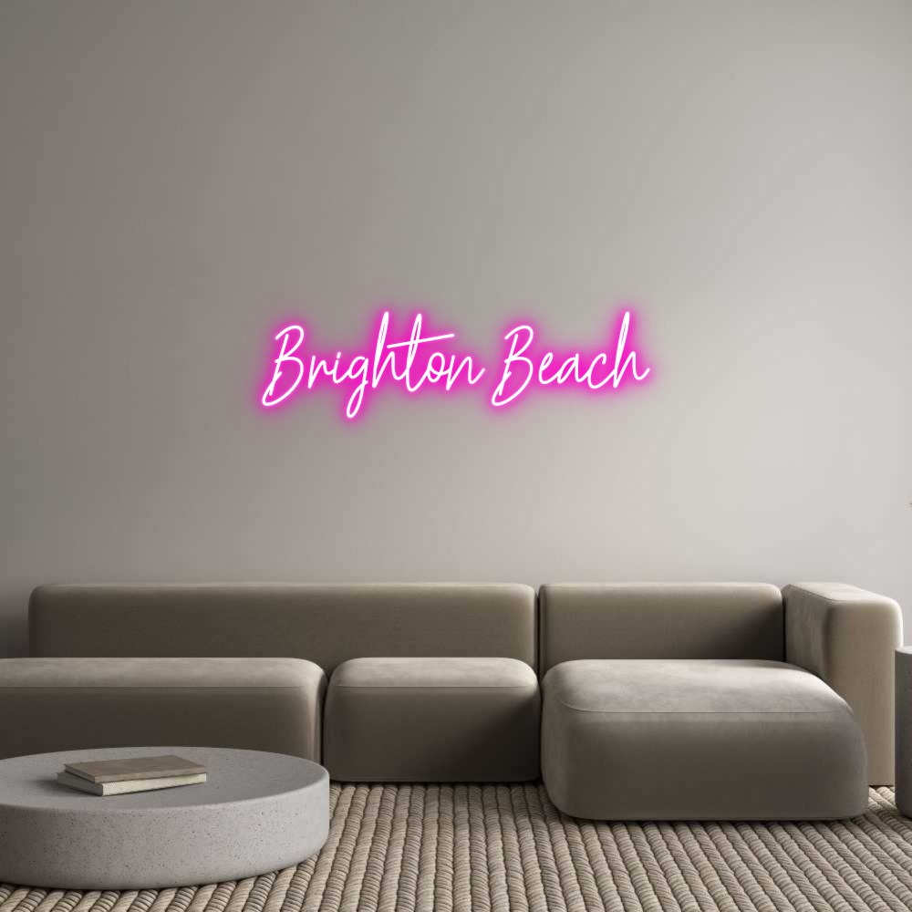 Custom Neon Text - Brighton Beach