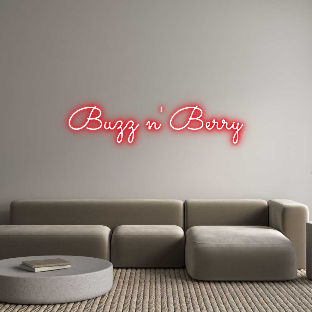 Custom Neon Text - Buzz n' Berry