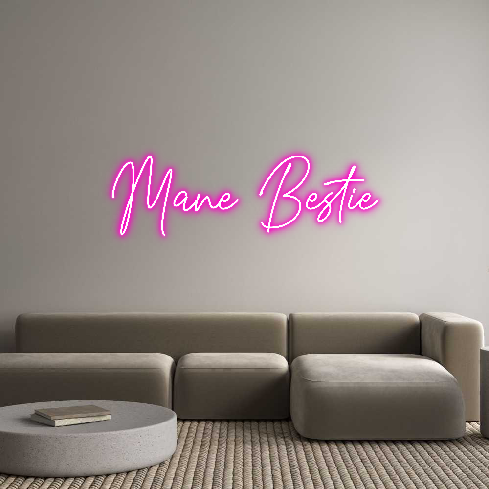 Custom Neon Text - Mane Bestie