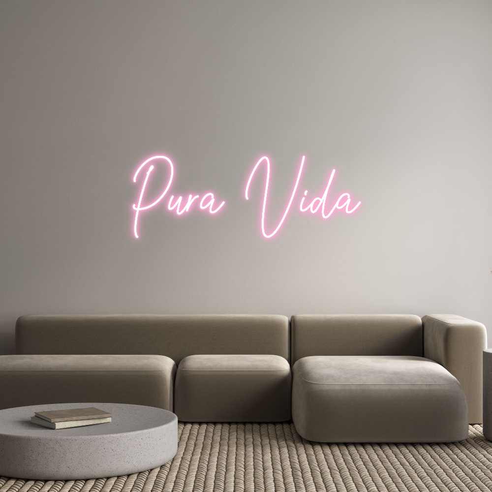 Custom Neon Text - Pura Vida