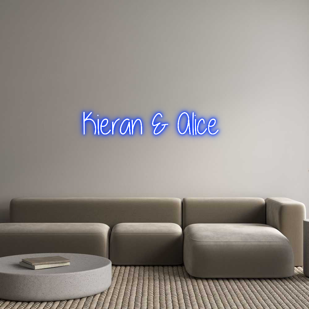Custom Neon Text - Kieran & Alice