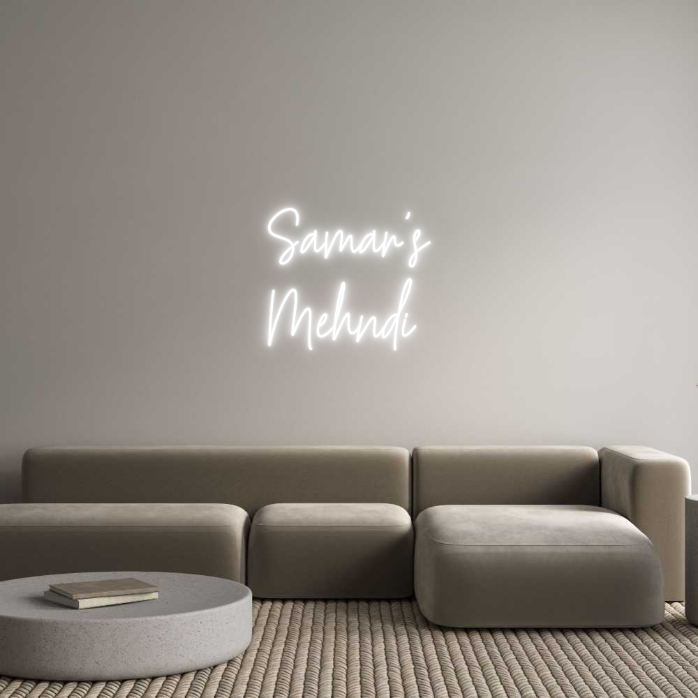 Custom Neon Text - Samar's
Mehn...
