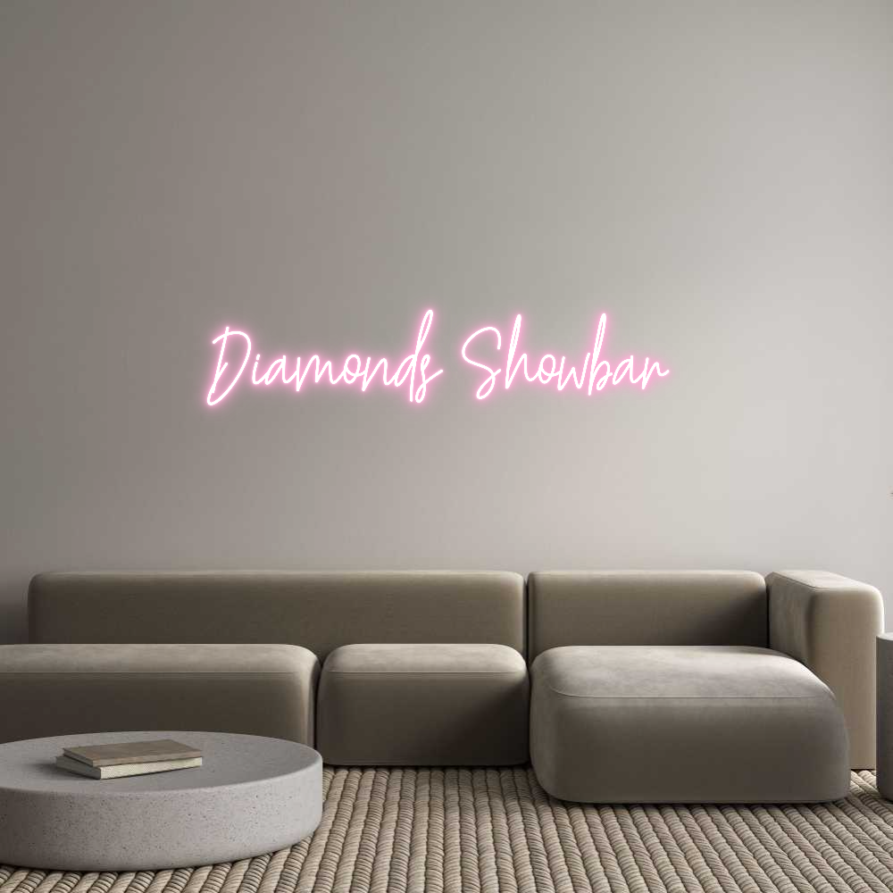 Custom Neon Text - Diamonds Show...