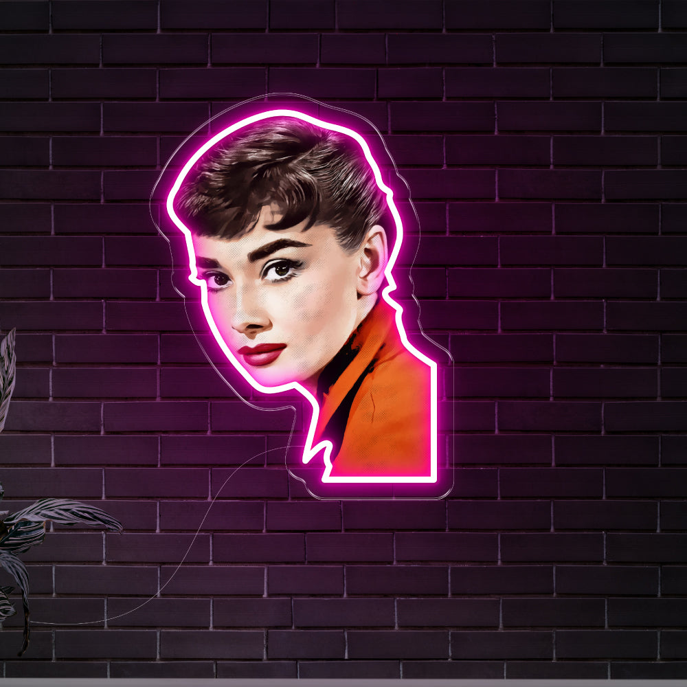 Audrey Hepburn Neon Art