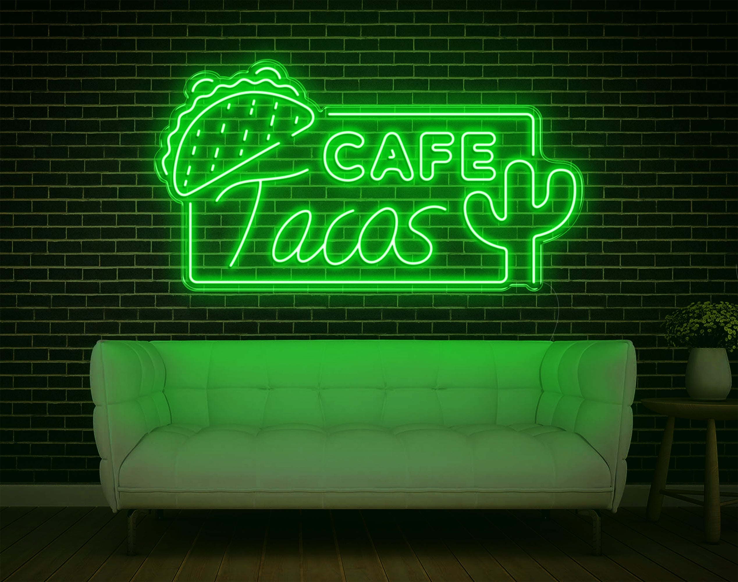 Cafe Tacos LED Neon Sign