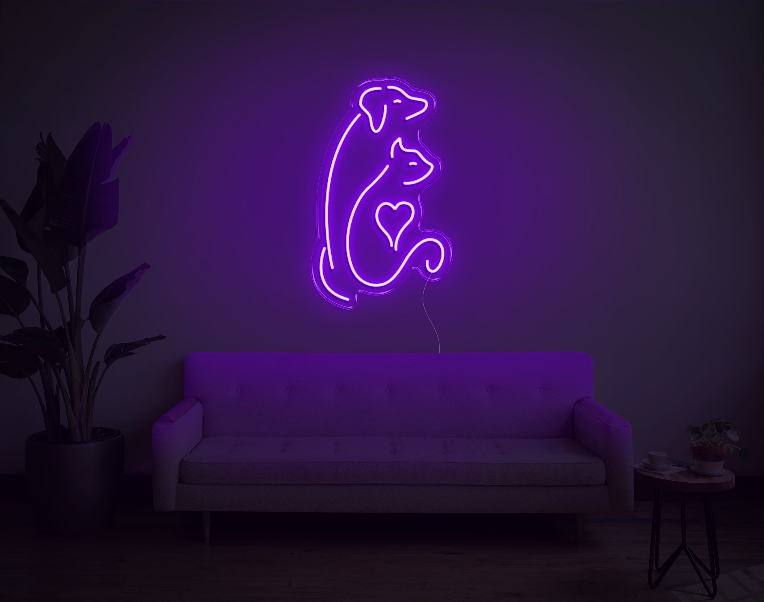 Dog And Cat V2 LED Neon Sign