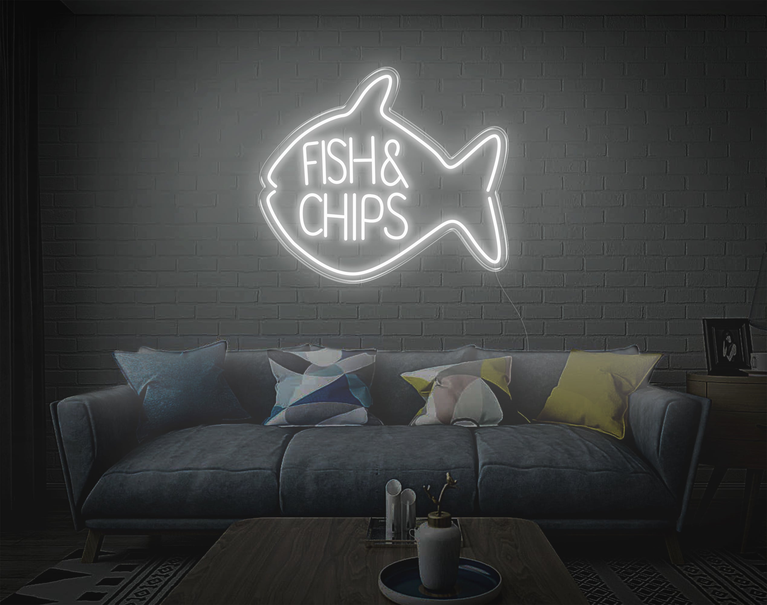 Fish & Chips LED Neon Sign