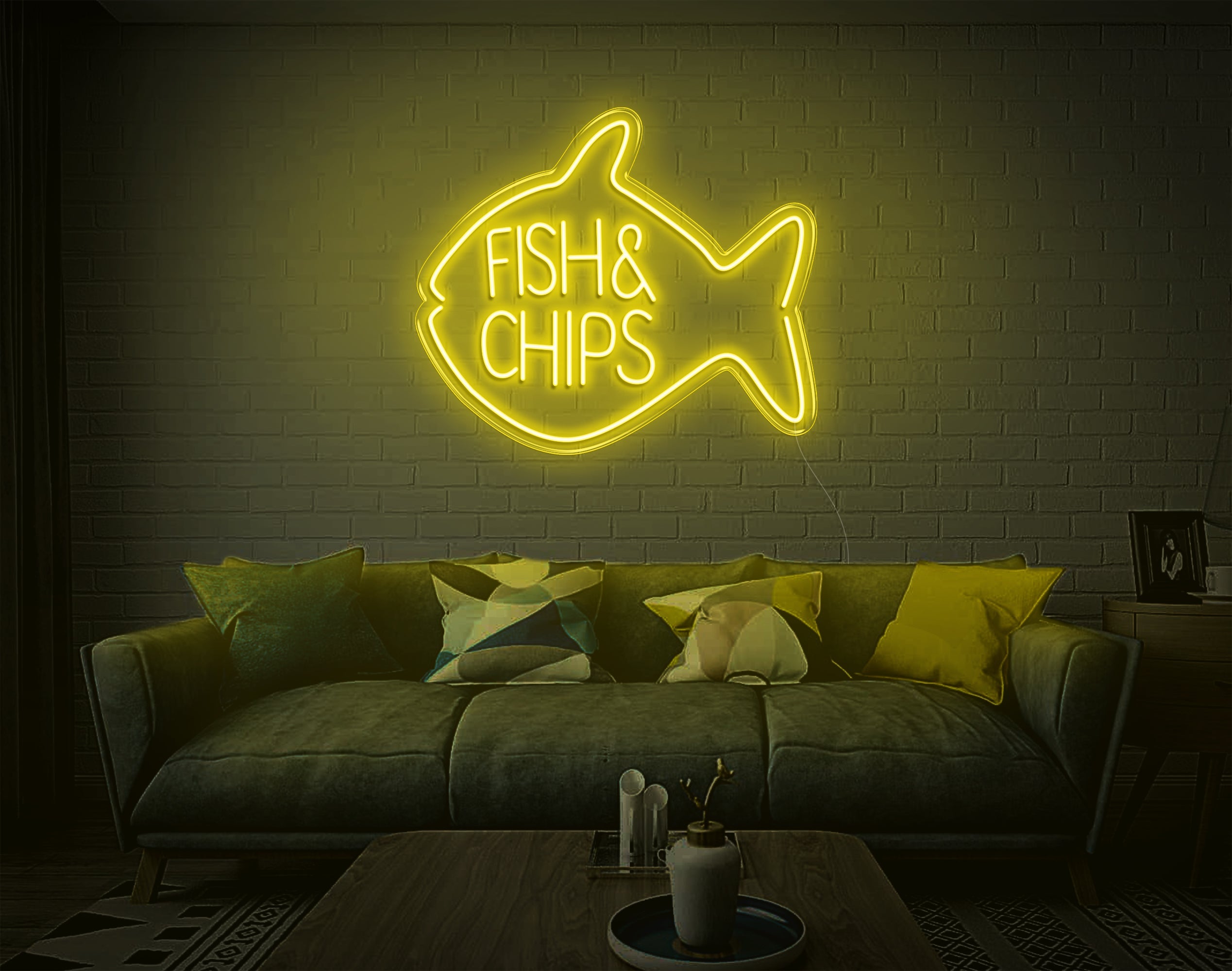 Fish & Chips LED Neon Sign