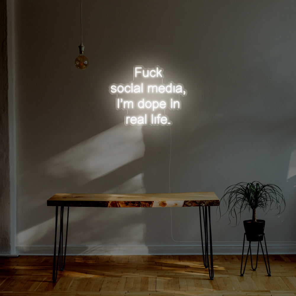 Fuck Social Media LED Neon Sign