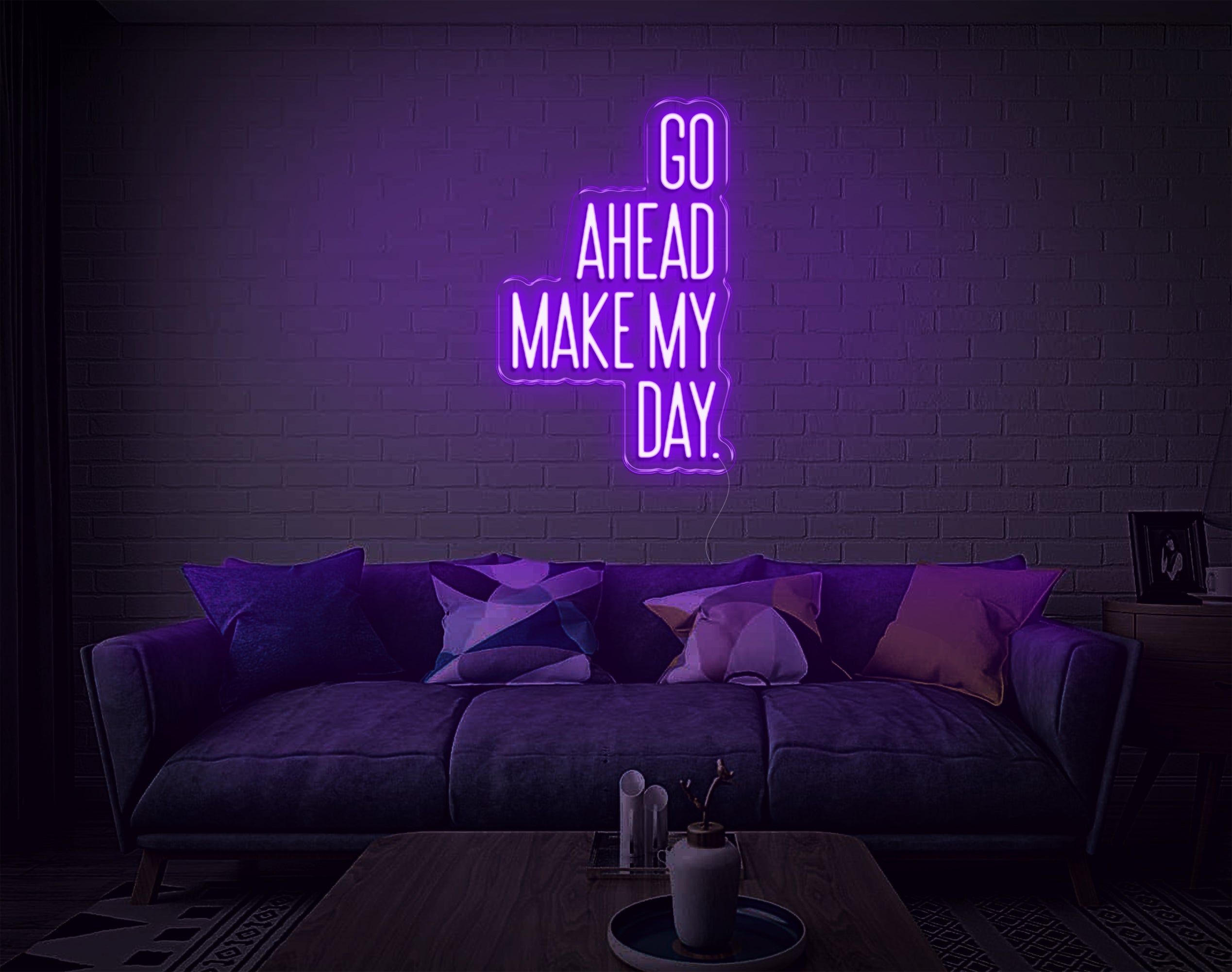 Go Ahead Make My Day LED Neon Sign