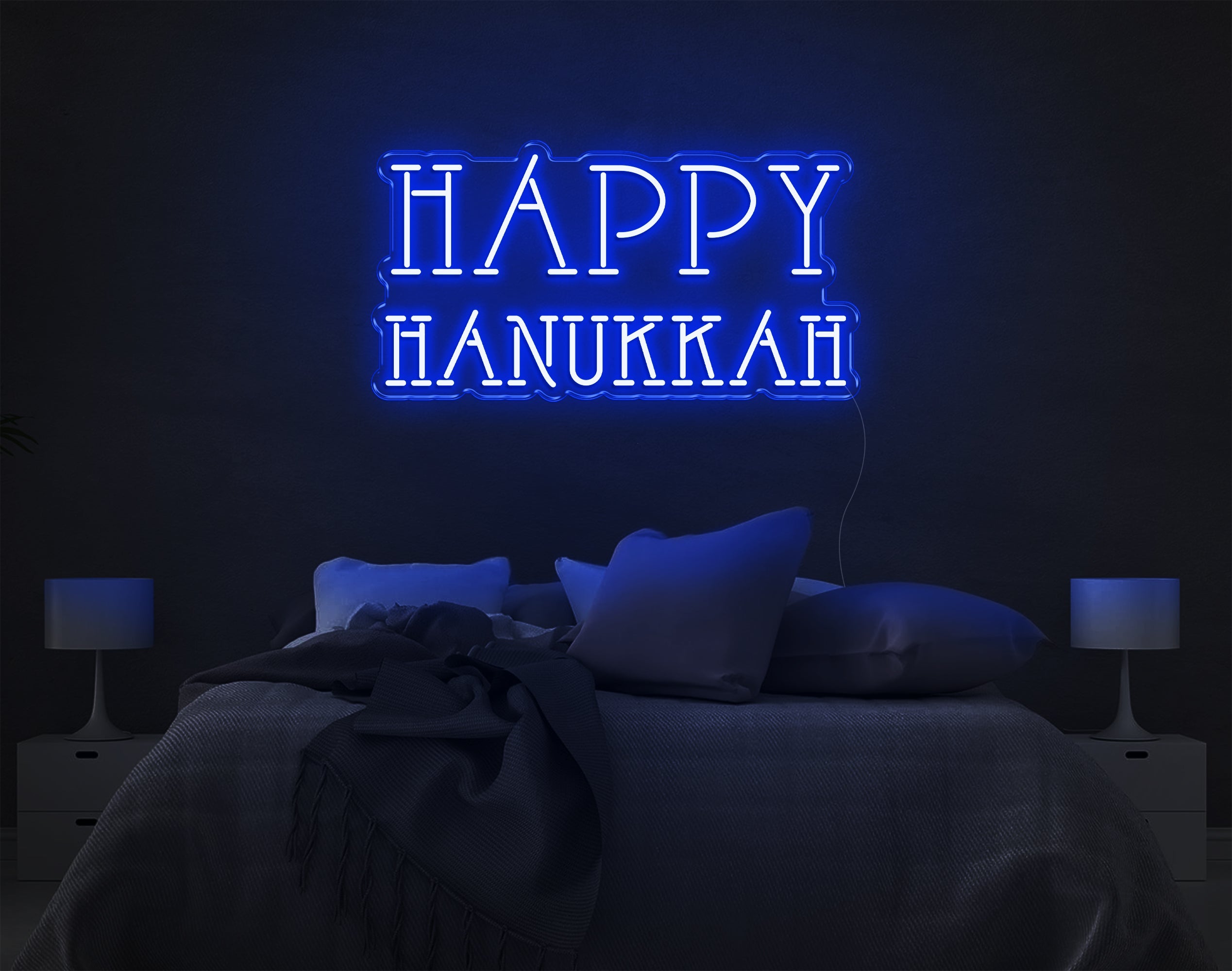 Happy Hanukka V1 LED Neon Sign