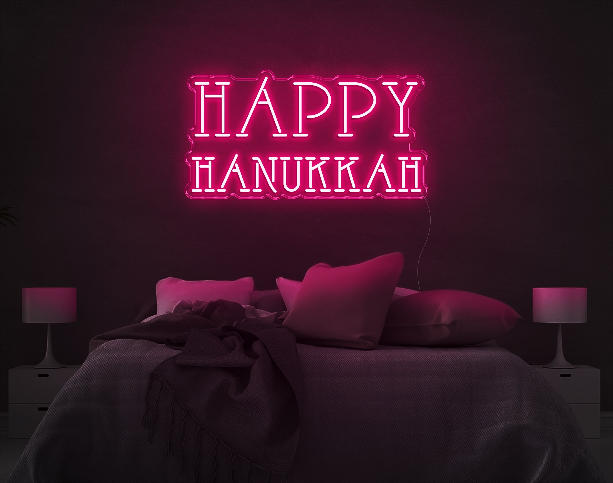 Happy Hanukka V1 LED Neon Sign