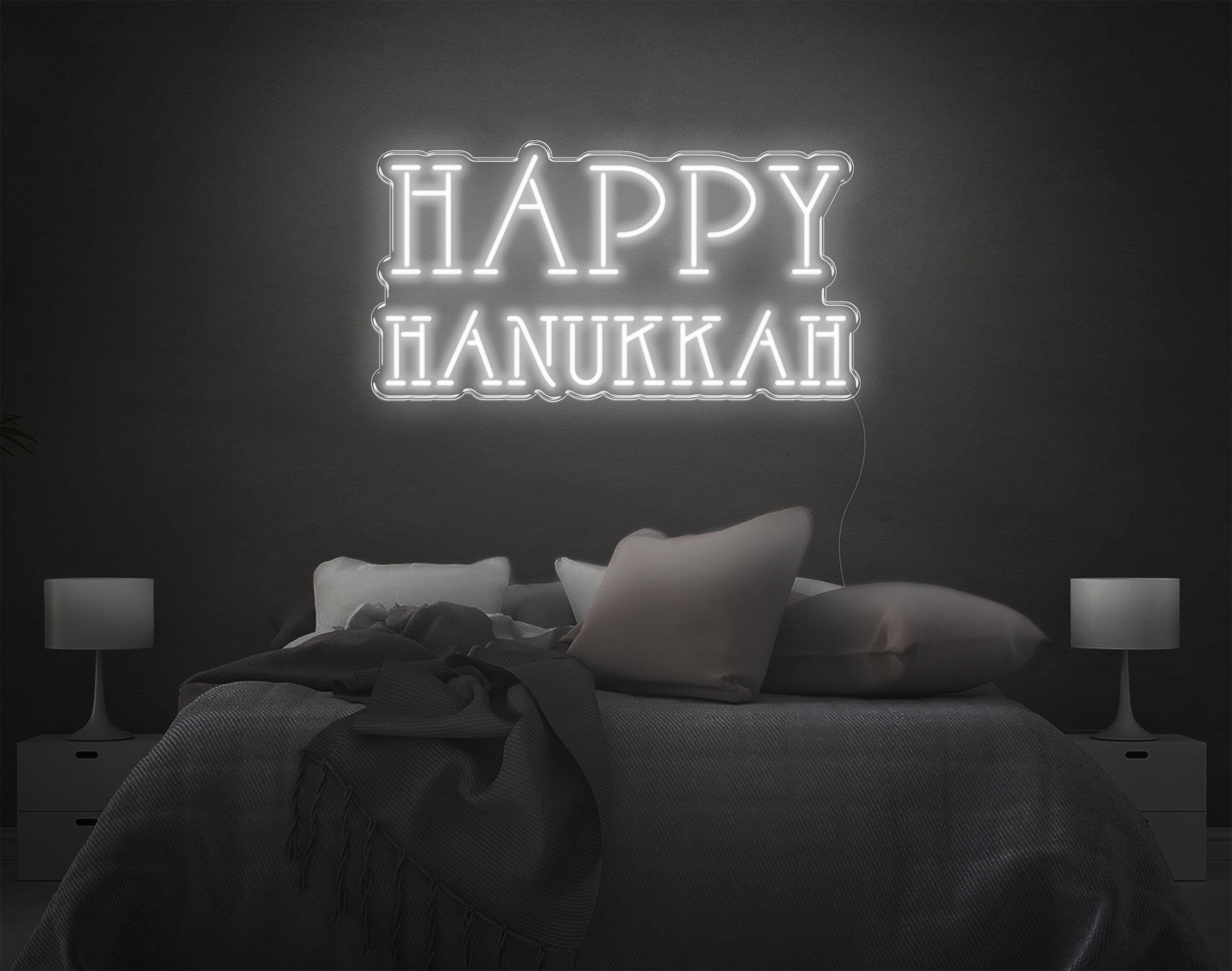 Happy Hanukka V1 LED Neon Sign