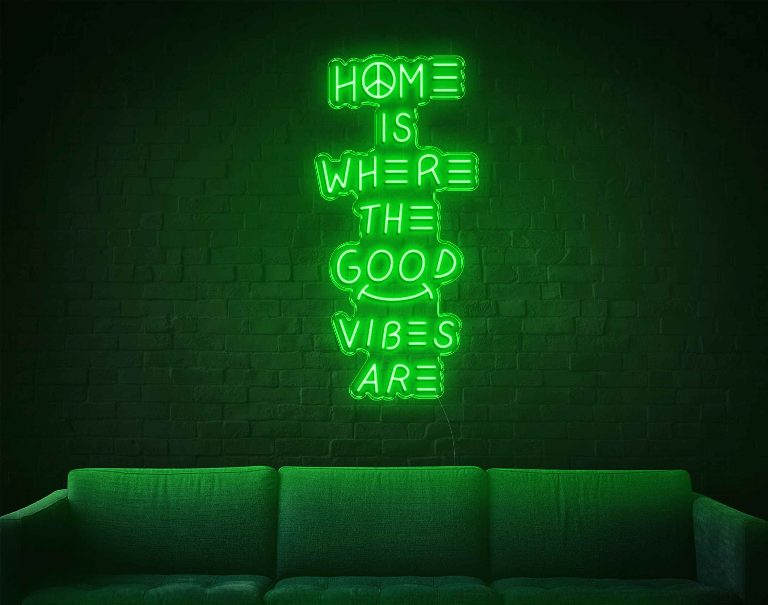 Home Is Where The Good Vibes Are LED Neon Sign