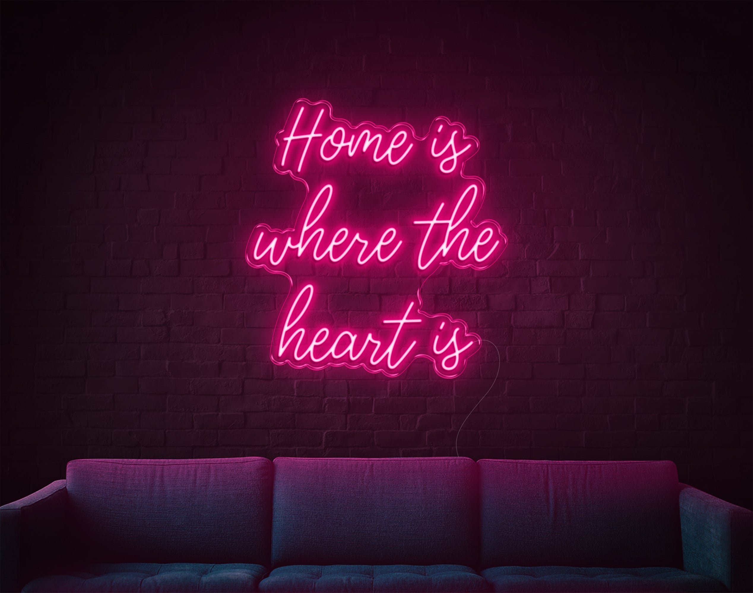 Home Is Where The Heart Is V1 LED Neon Sign