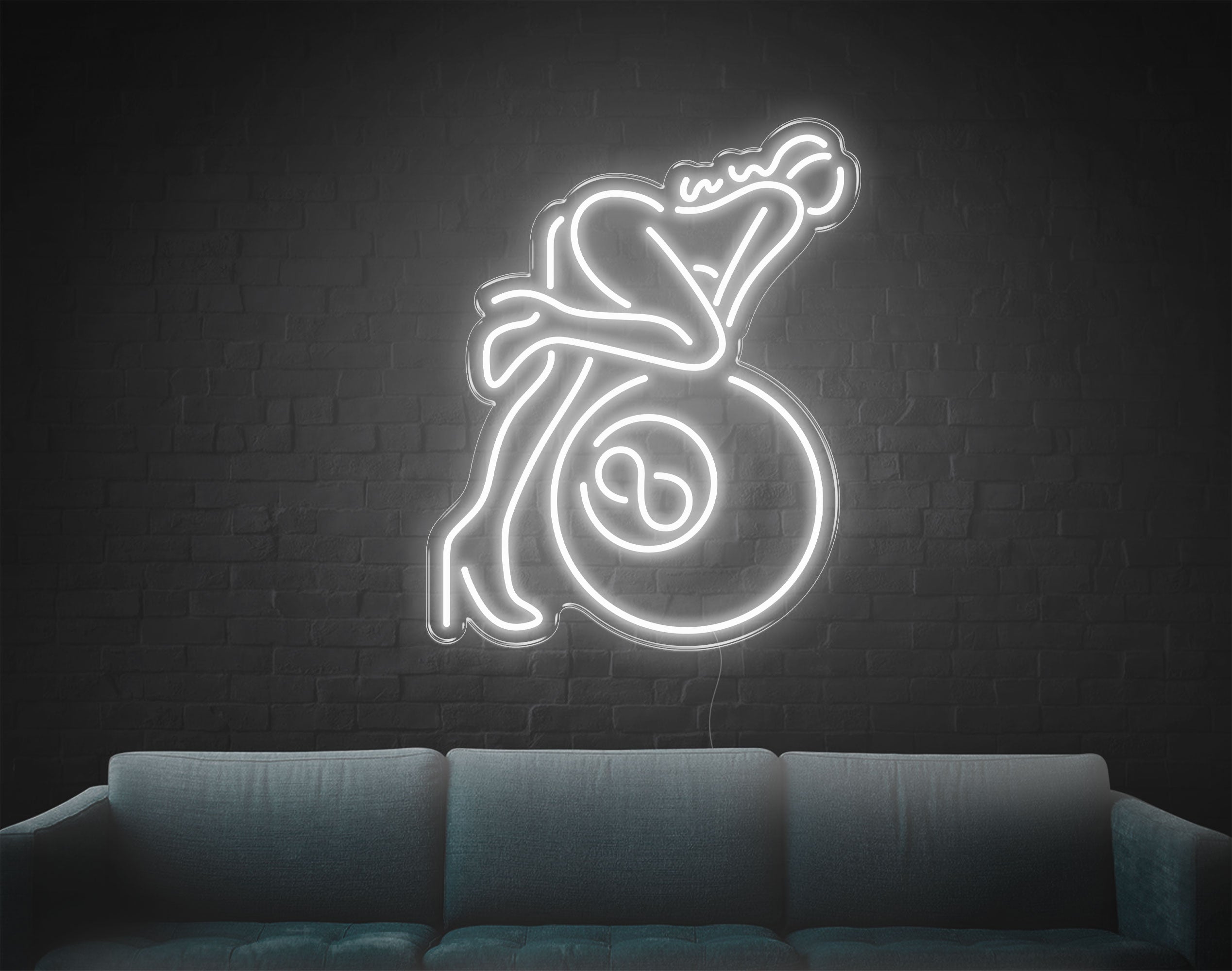 Lady Billiard LED Neon Sign