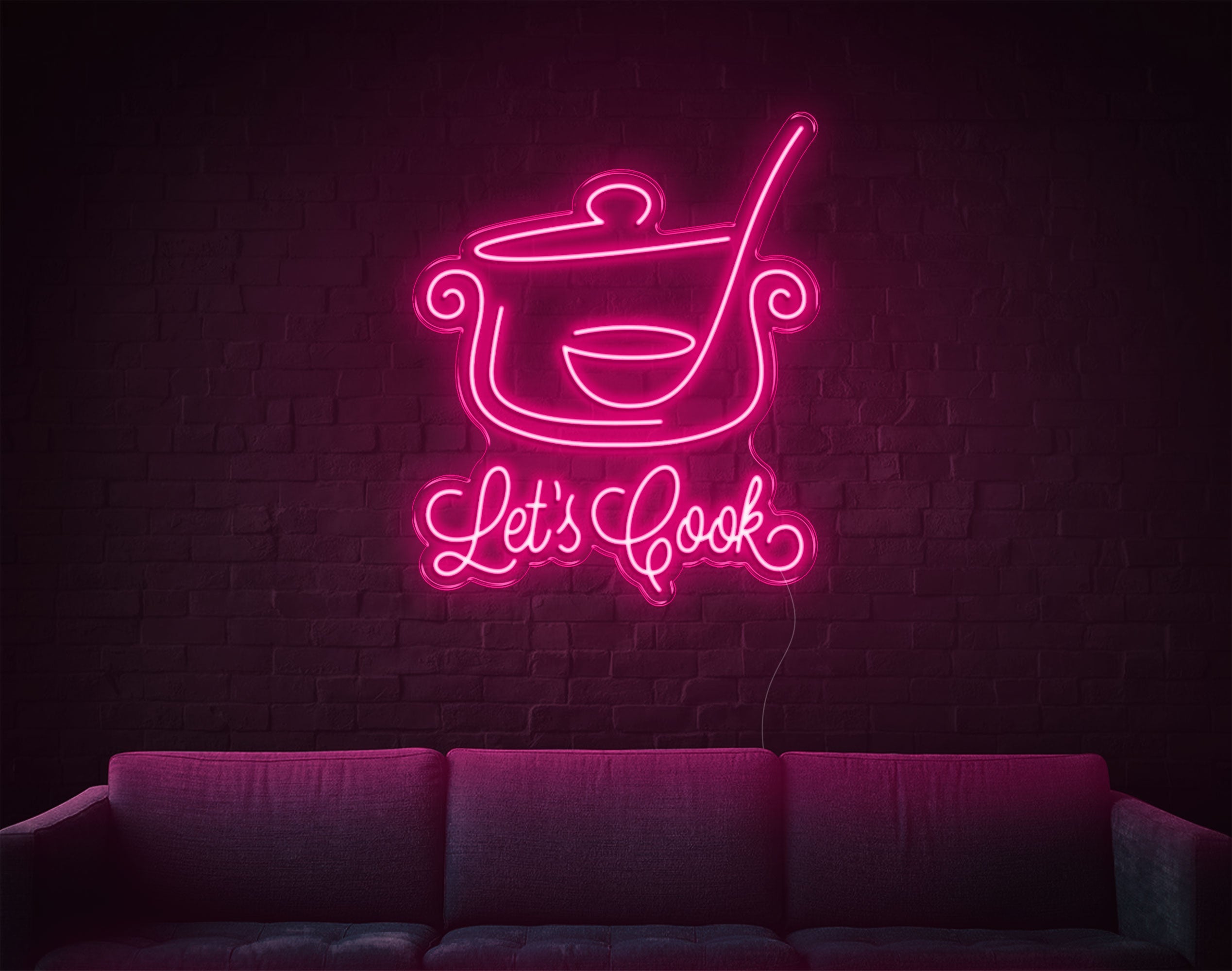 Lets Cook LED Neon Sign