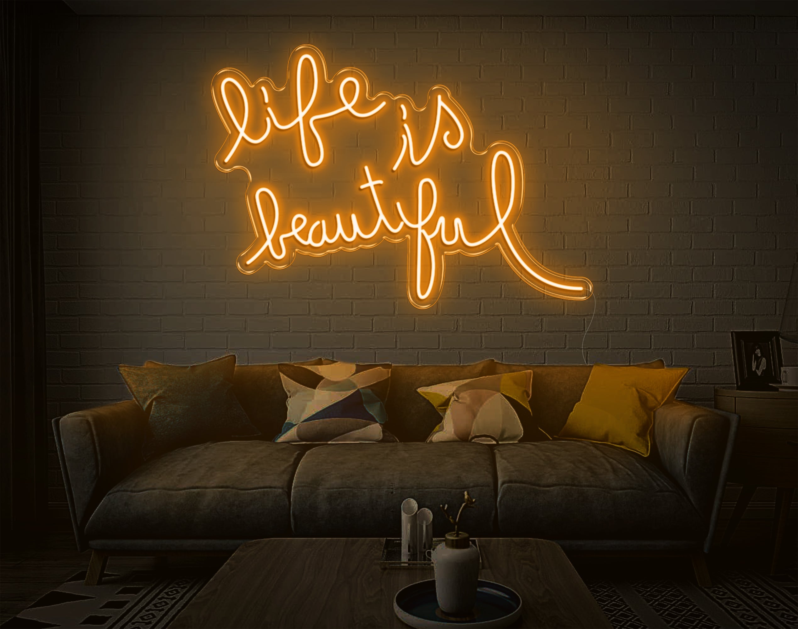 Life Is Beautiful LED Neon Sign