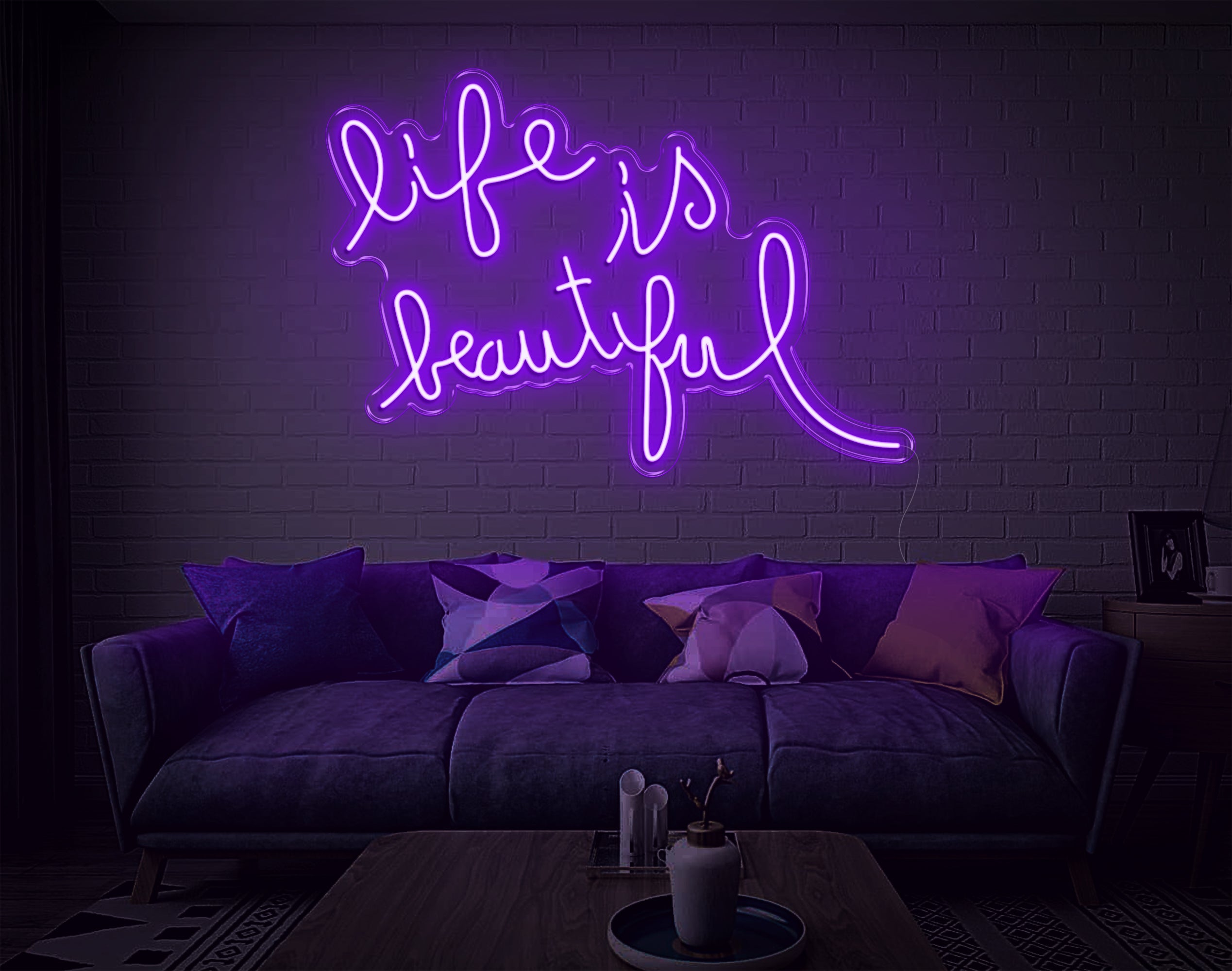 Life Is Beautiful LED Neon Sign