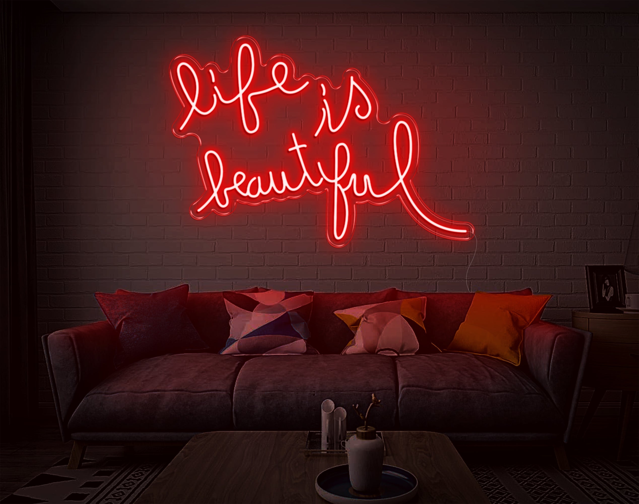 Life Is Beautiful LED Neon Sign