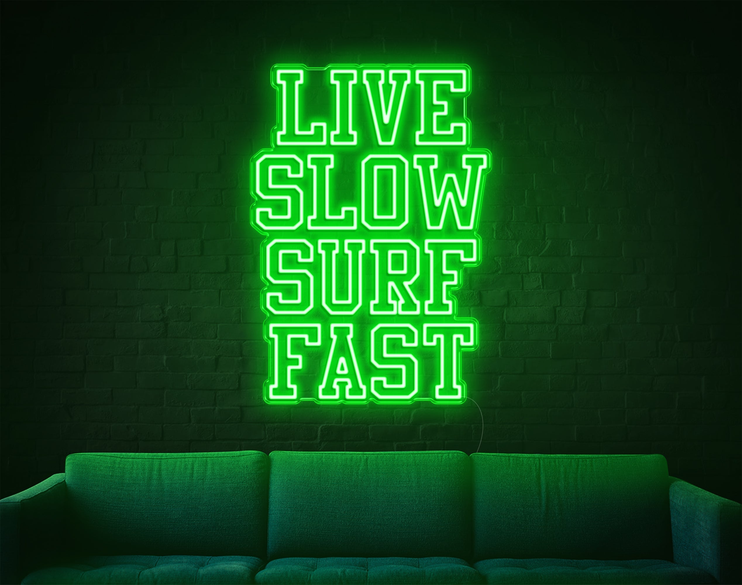 Live Slow Surf Fast LED Neon Sign