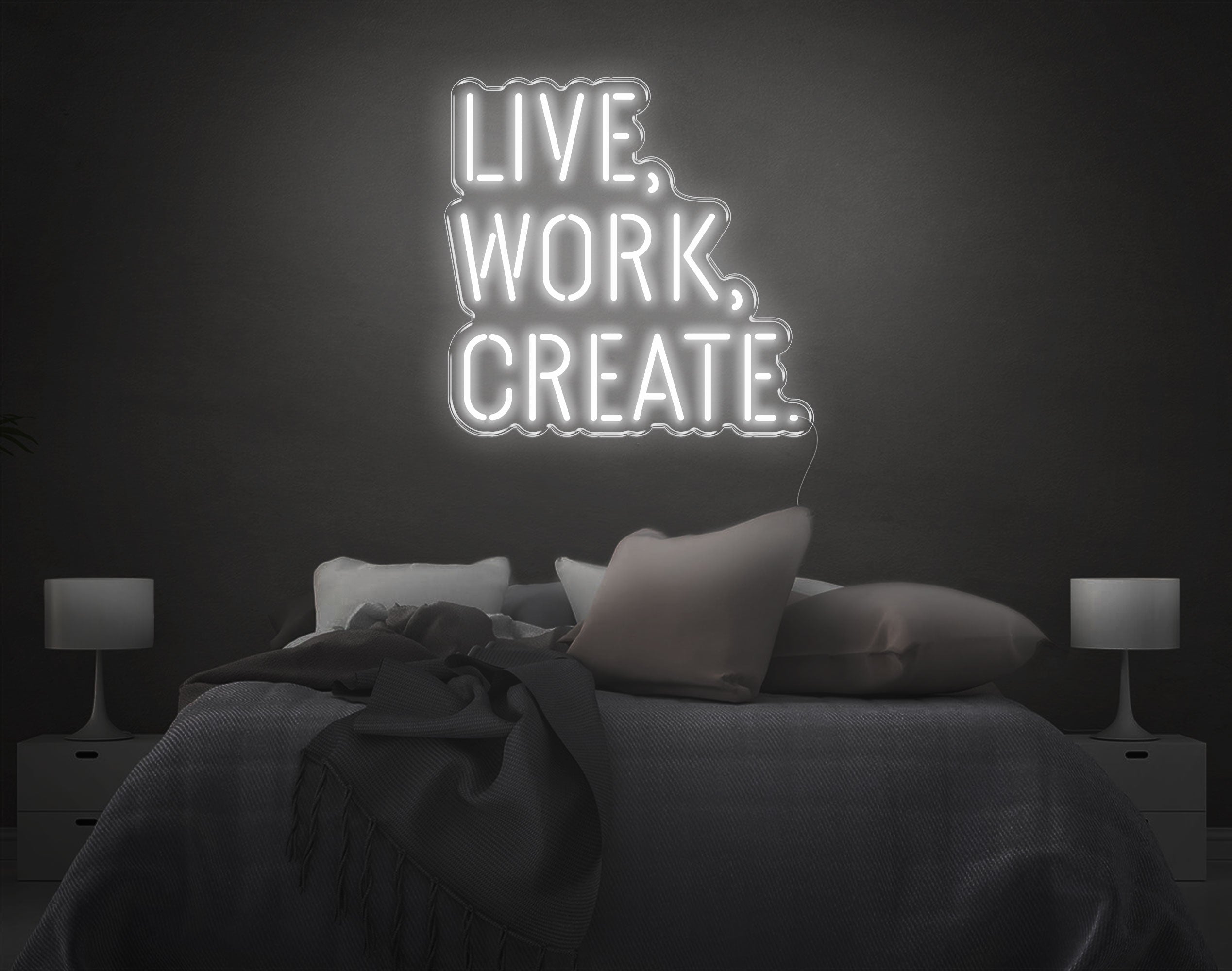 Live Work Create LED Neon Sign