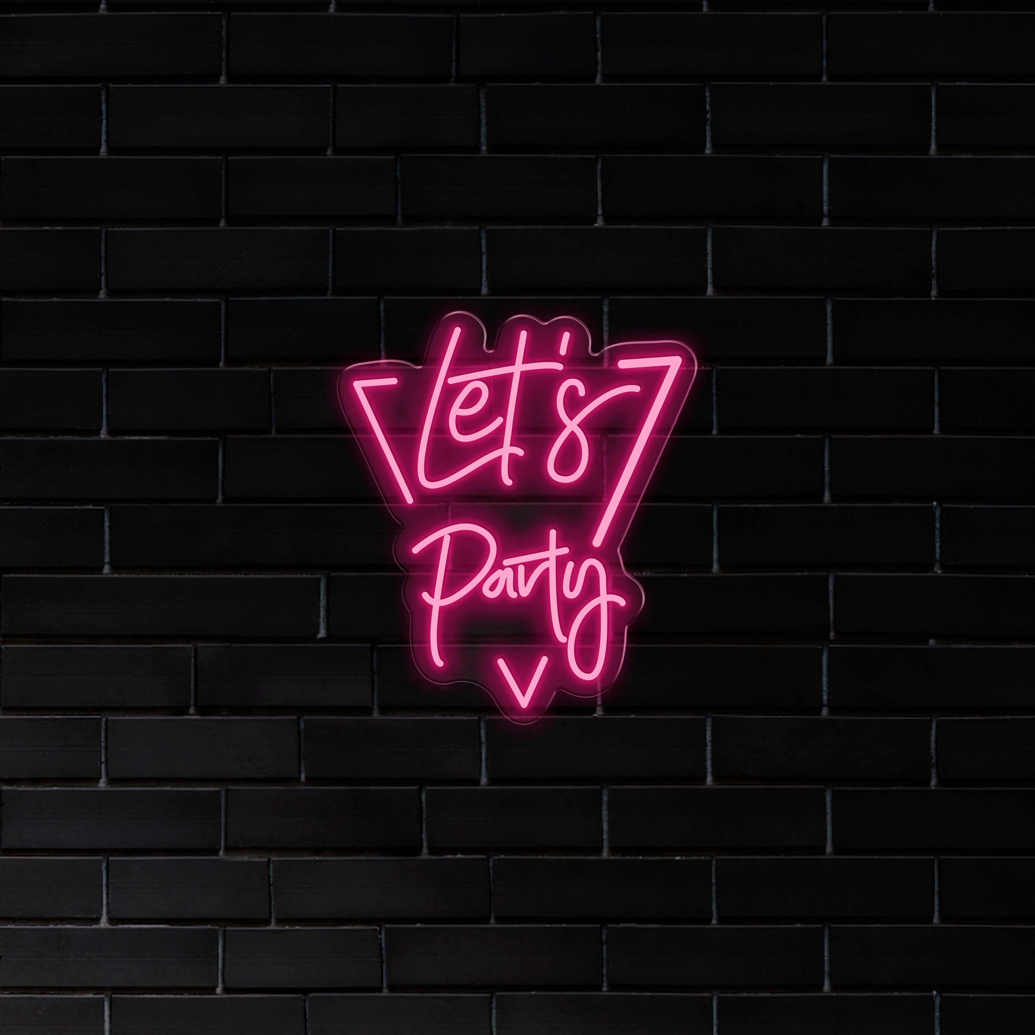 Let's Party Mini LED Neon Sign