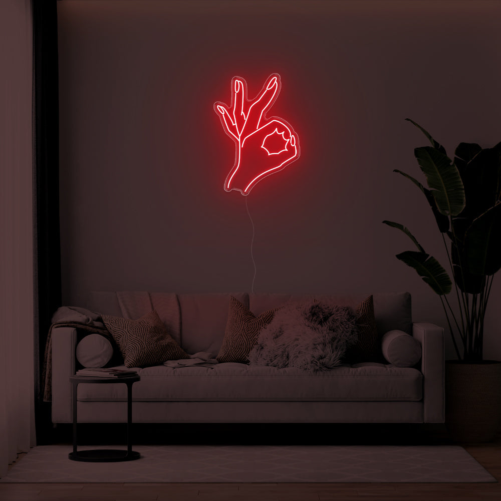 Okay Hand LED Neon Sign