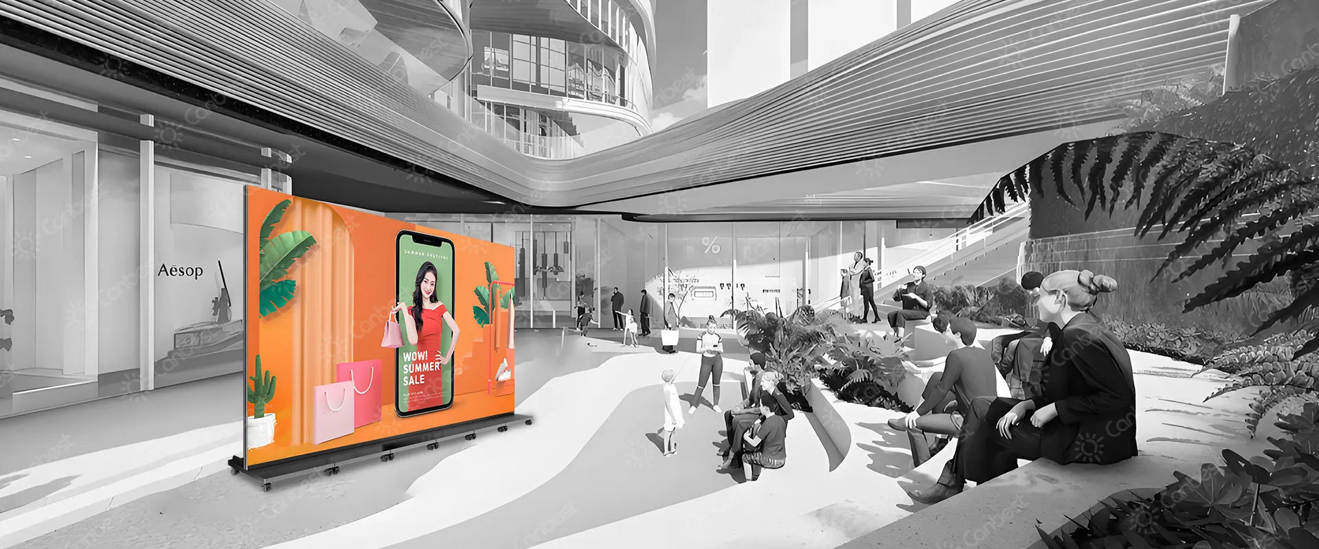 TF Series - Foldable HOB 2K LED Poster Outdoor