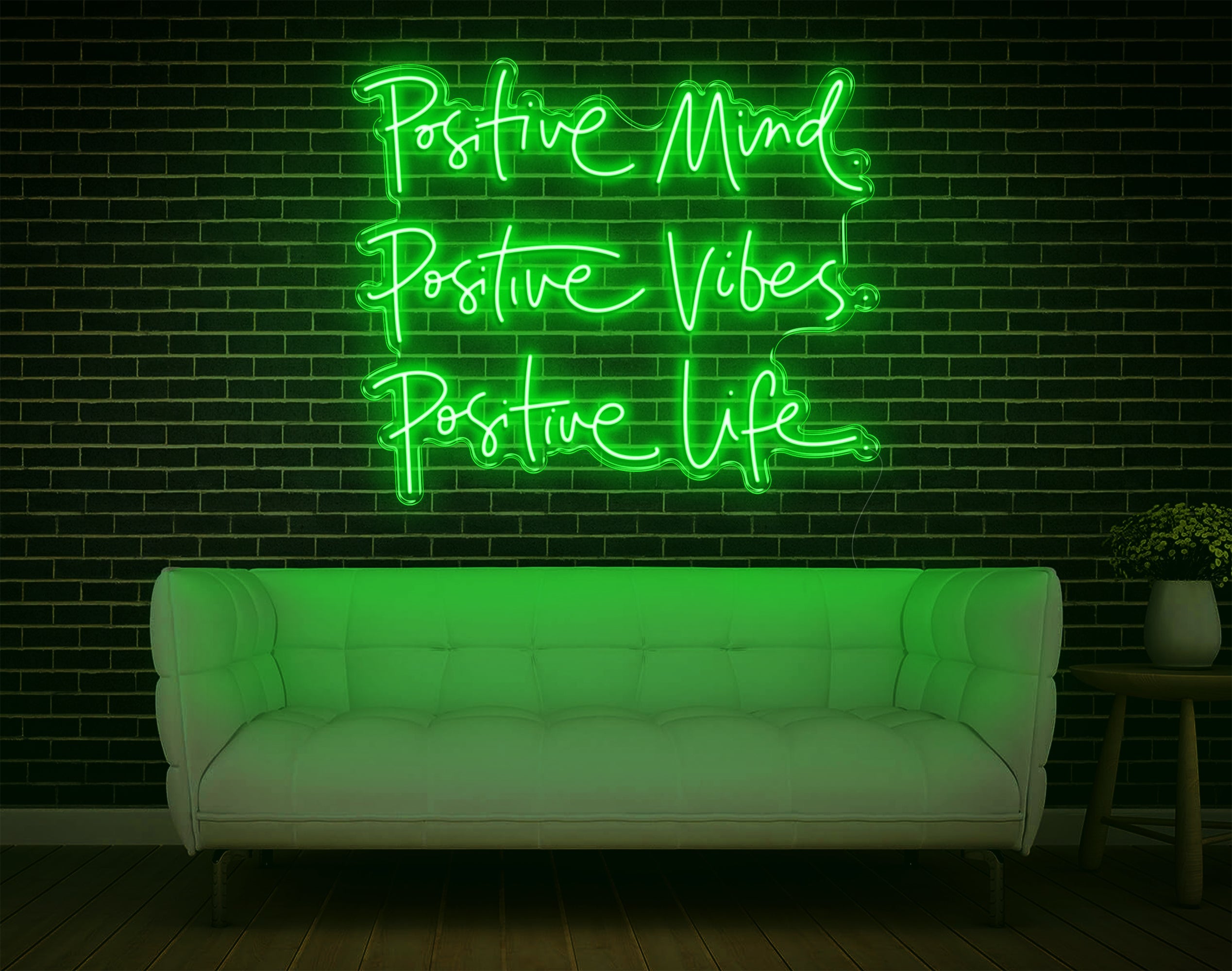 Positive Mind. Vibes. Life LED Neon Sign