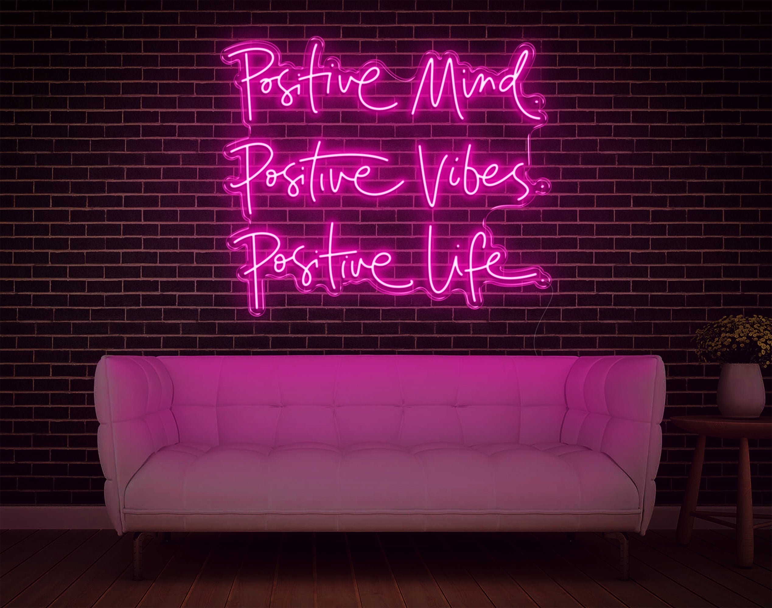 Positive Mind. Vibes. Life LED Neon Sign