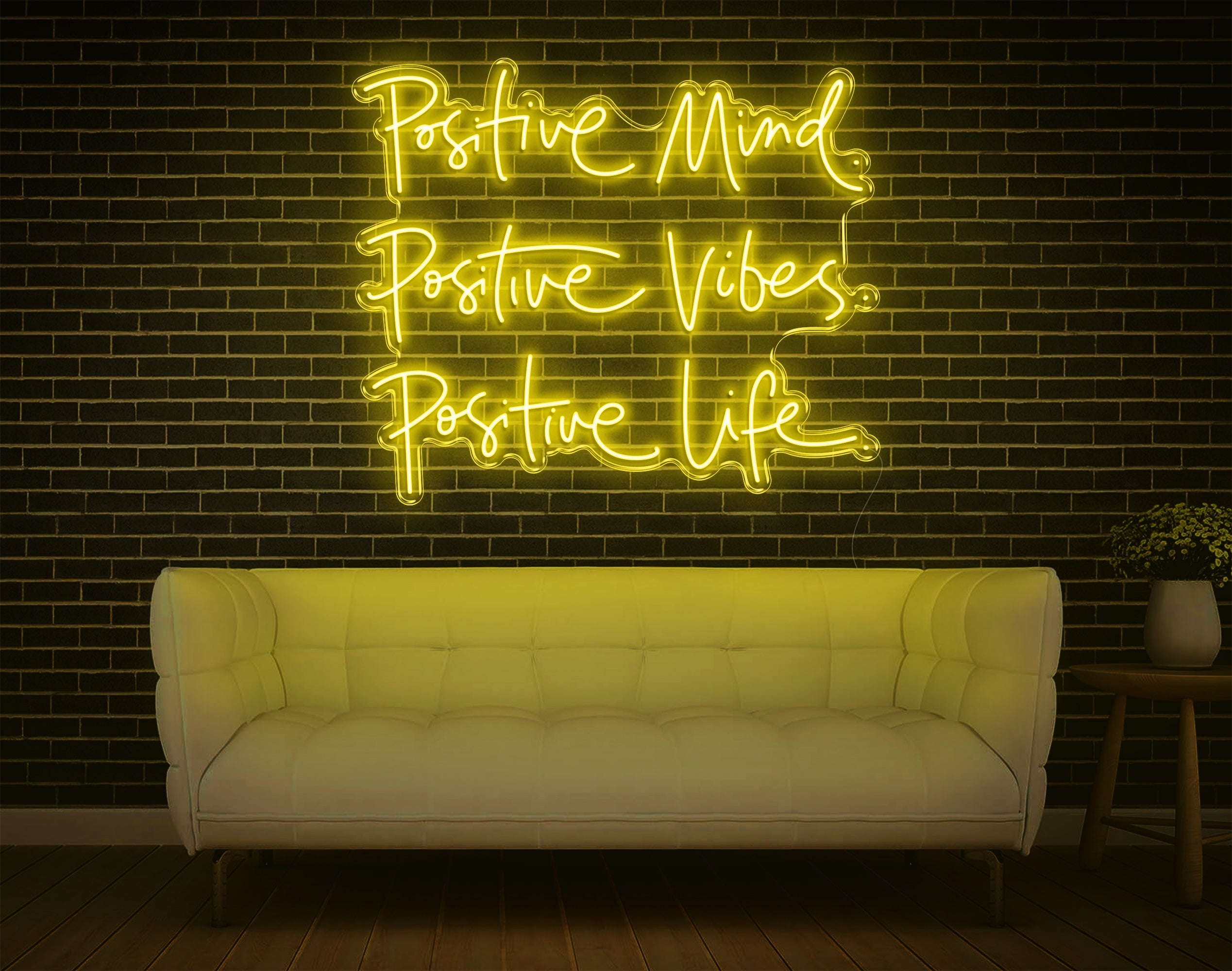 Positive Mind. Vibes. Life LED Neon Sign