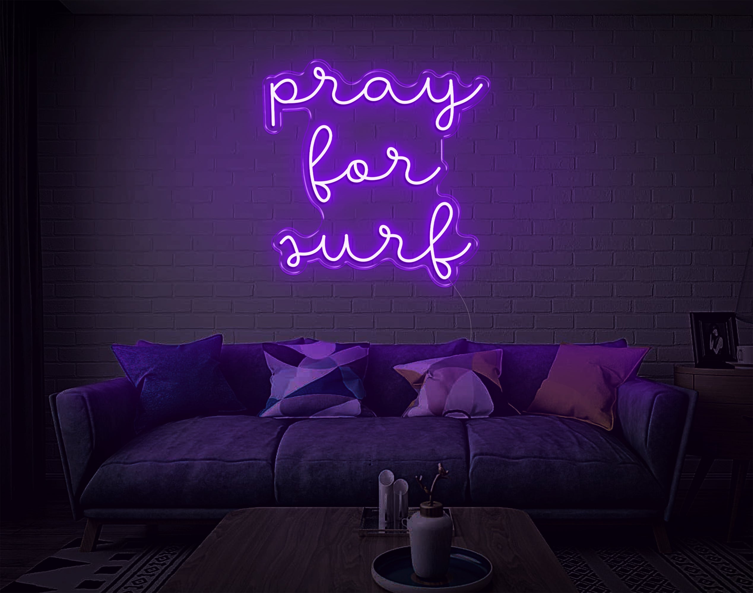 Pray For Surf LED Neon Sign