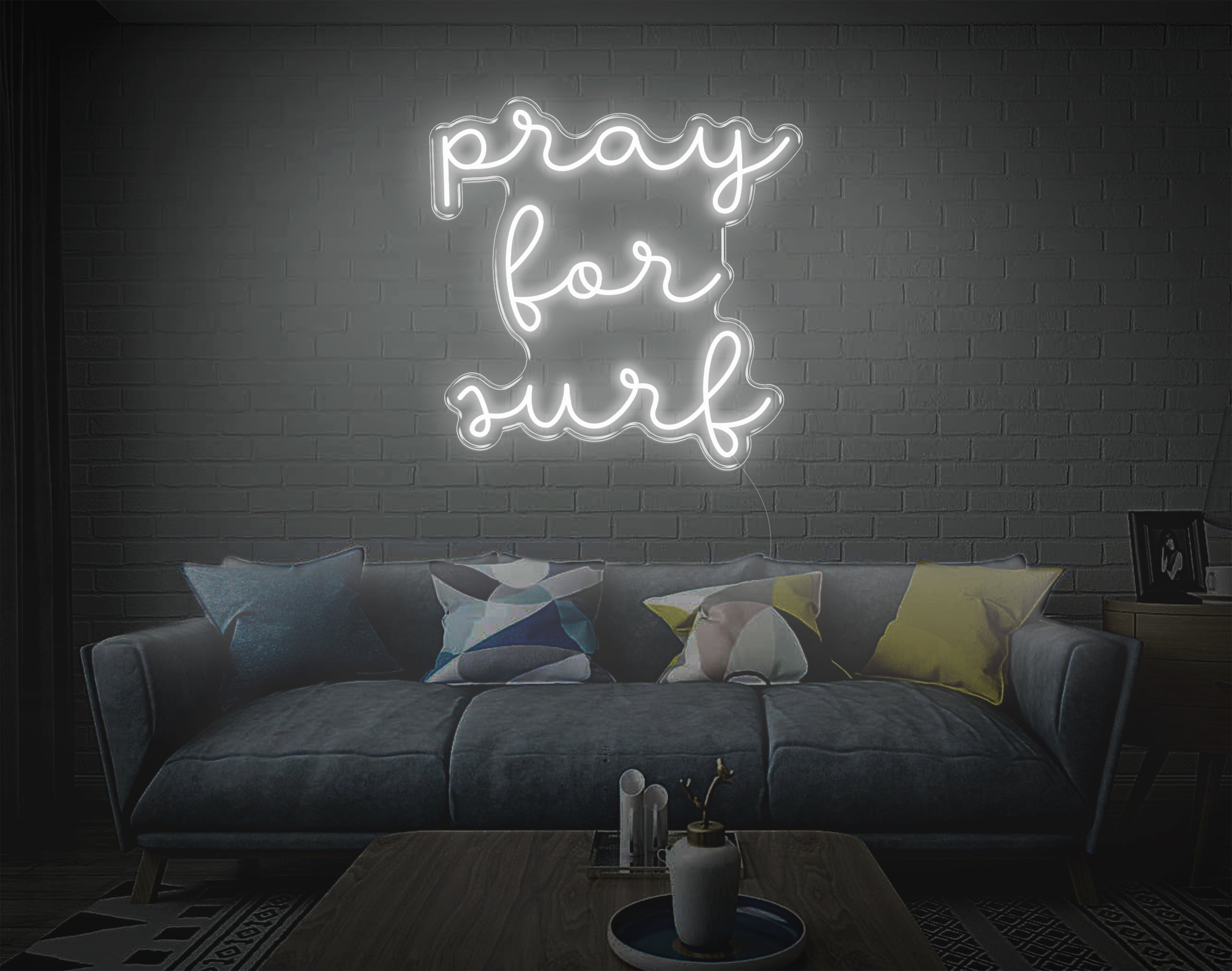 Pray For Surf LED Neon Sign