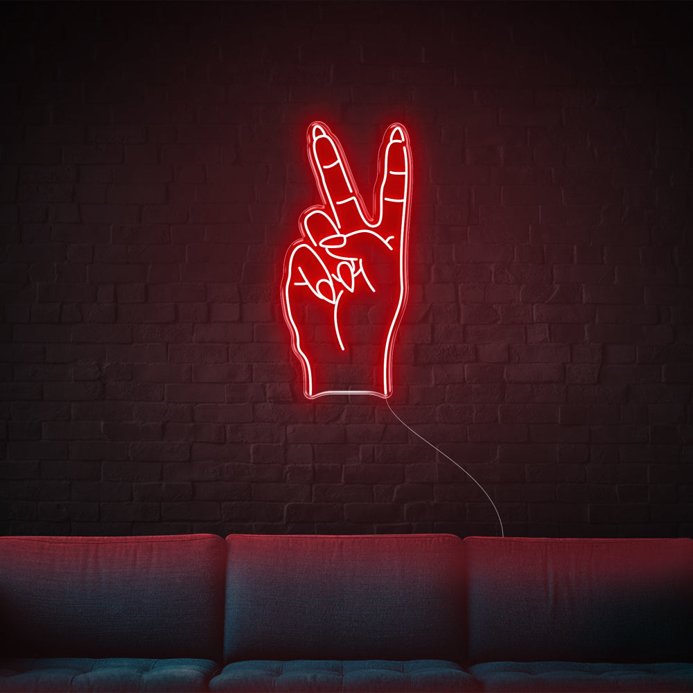 Peace Sign LED Neon Sign