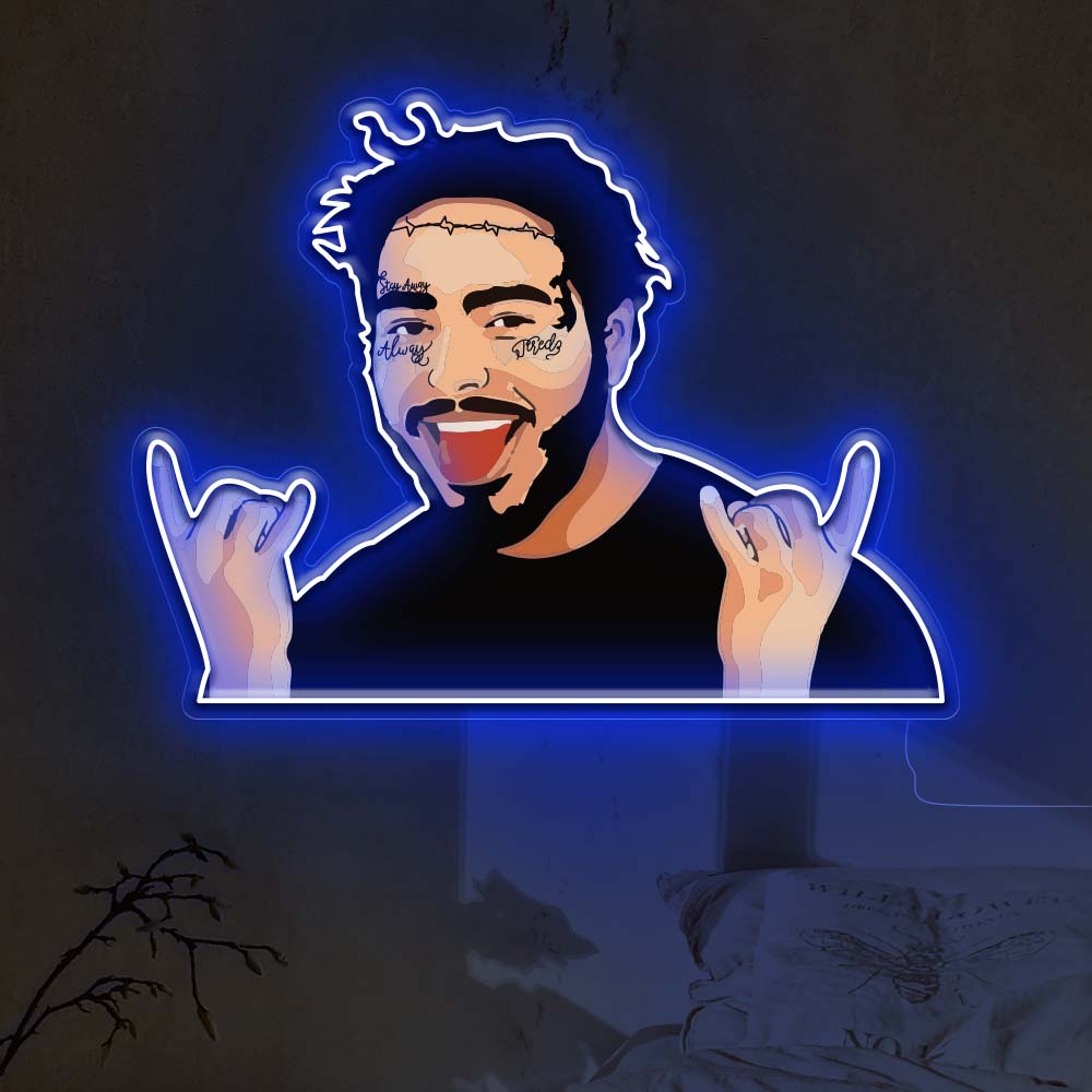 Post Malone Neon Art