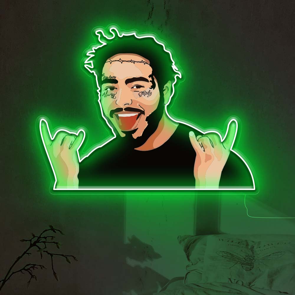 Post Malone Neon Art