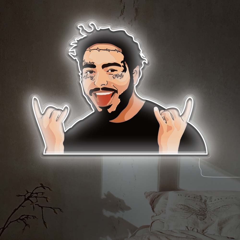 Post Malone Neon Art