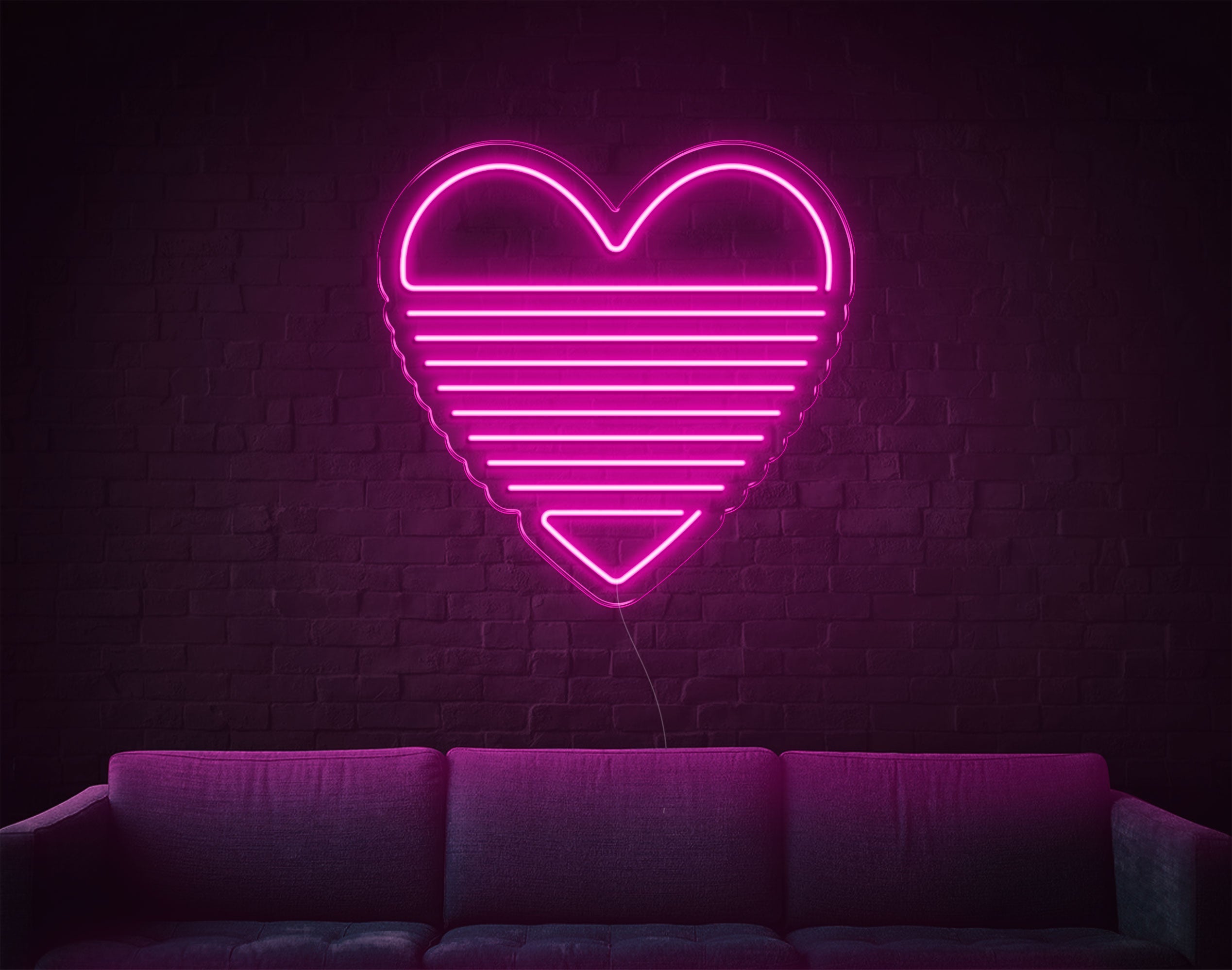 Rainbow Heart LED Neon Sign