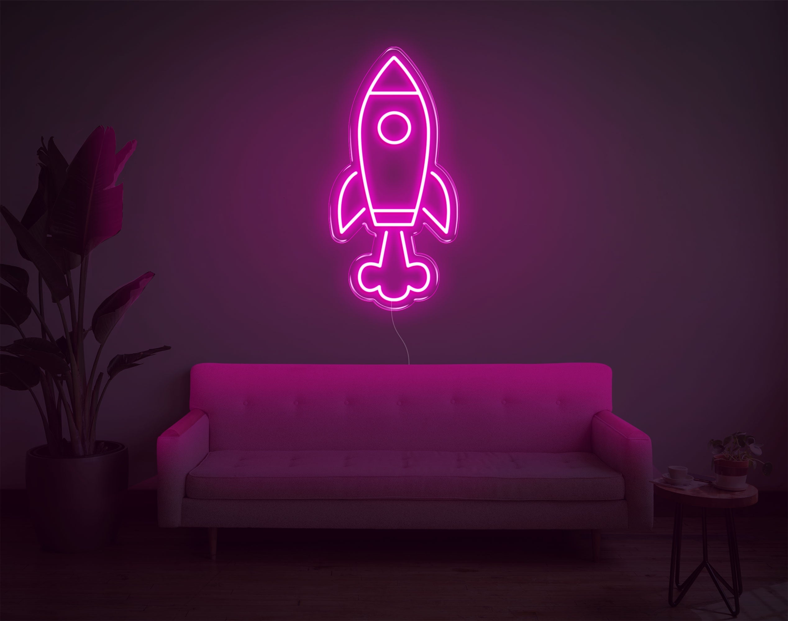 Rocketship LED Neon Sign