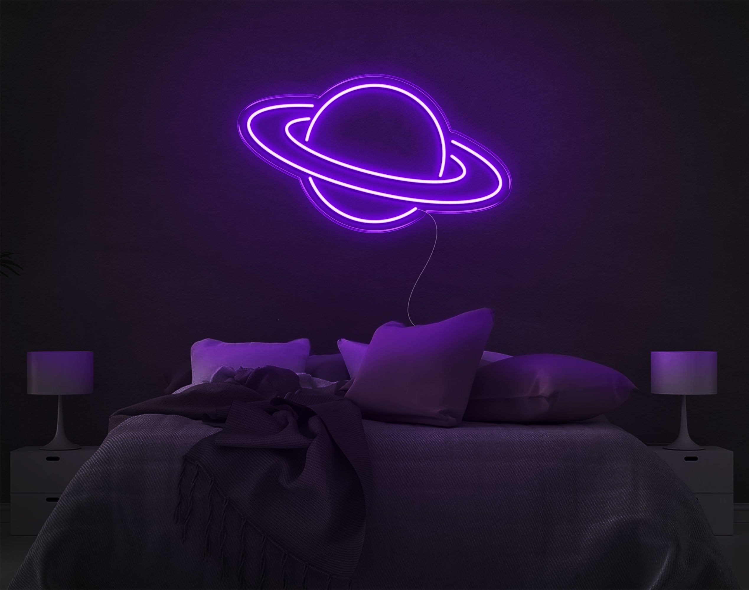 Saturn LED Neon Sign