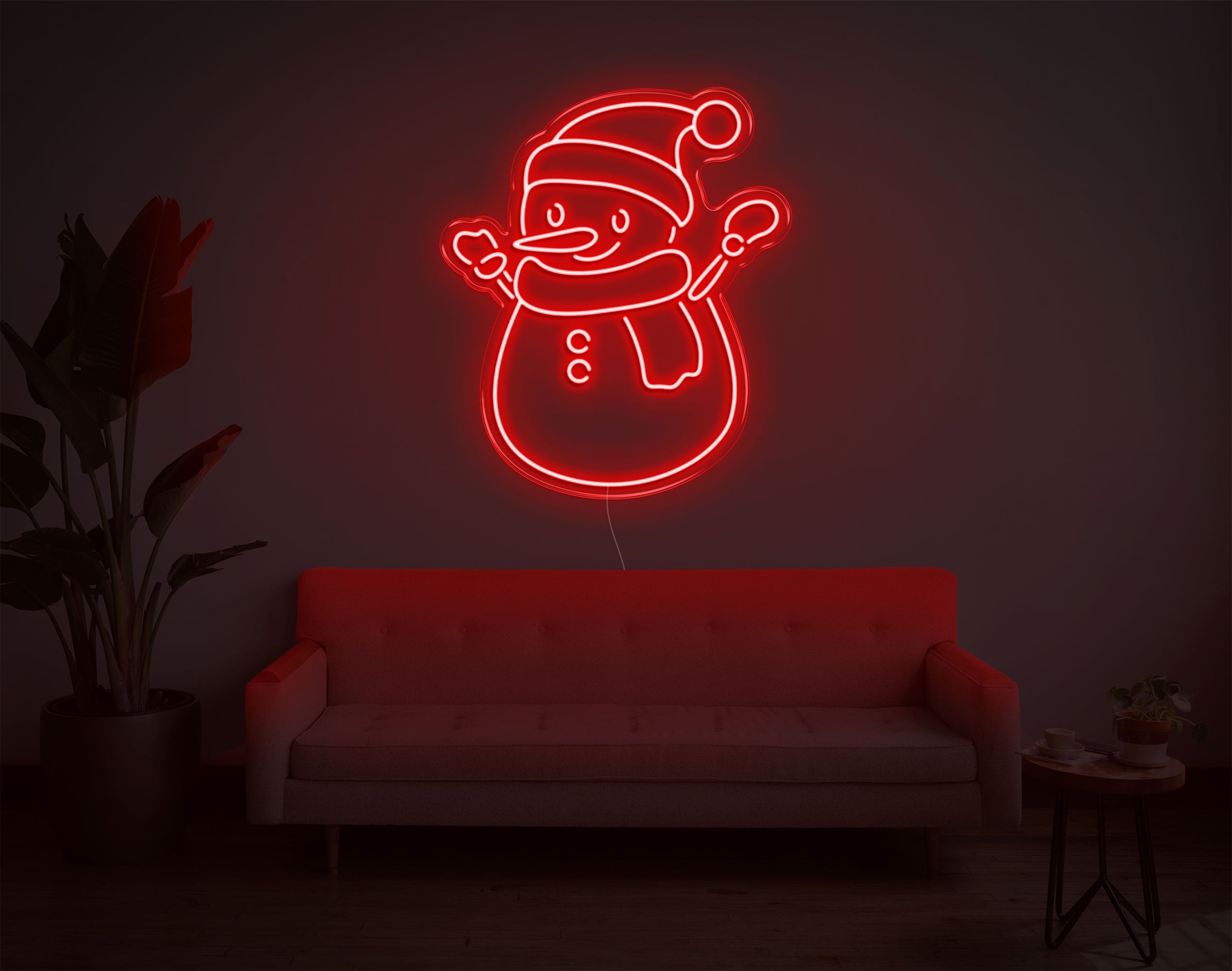 Snowman LED Neon Sign