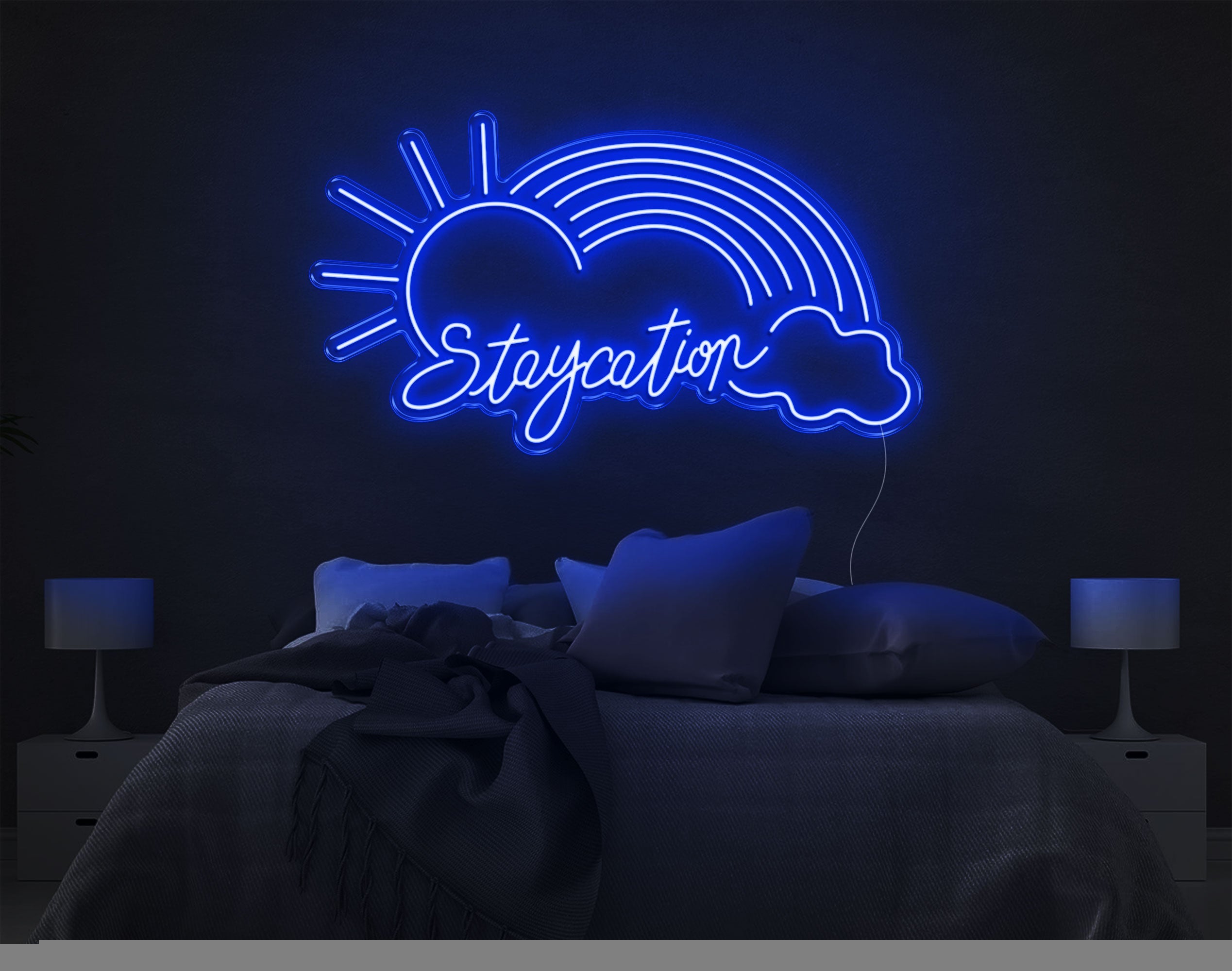 Staycation Rainbow LED Neon Sign