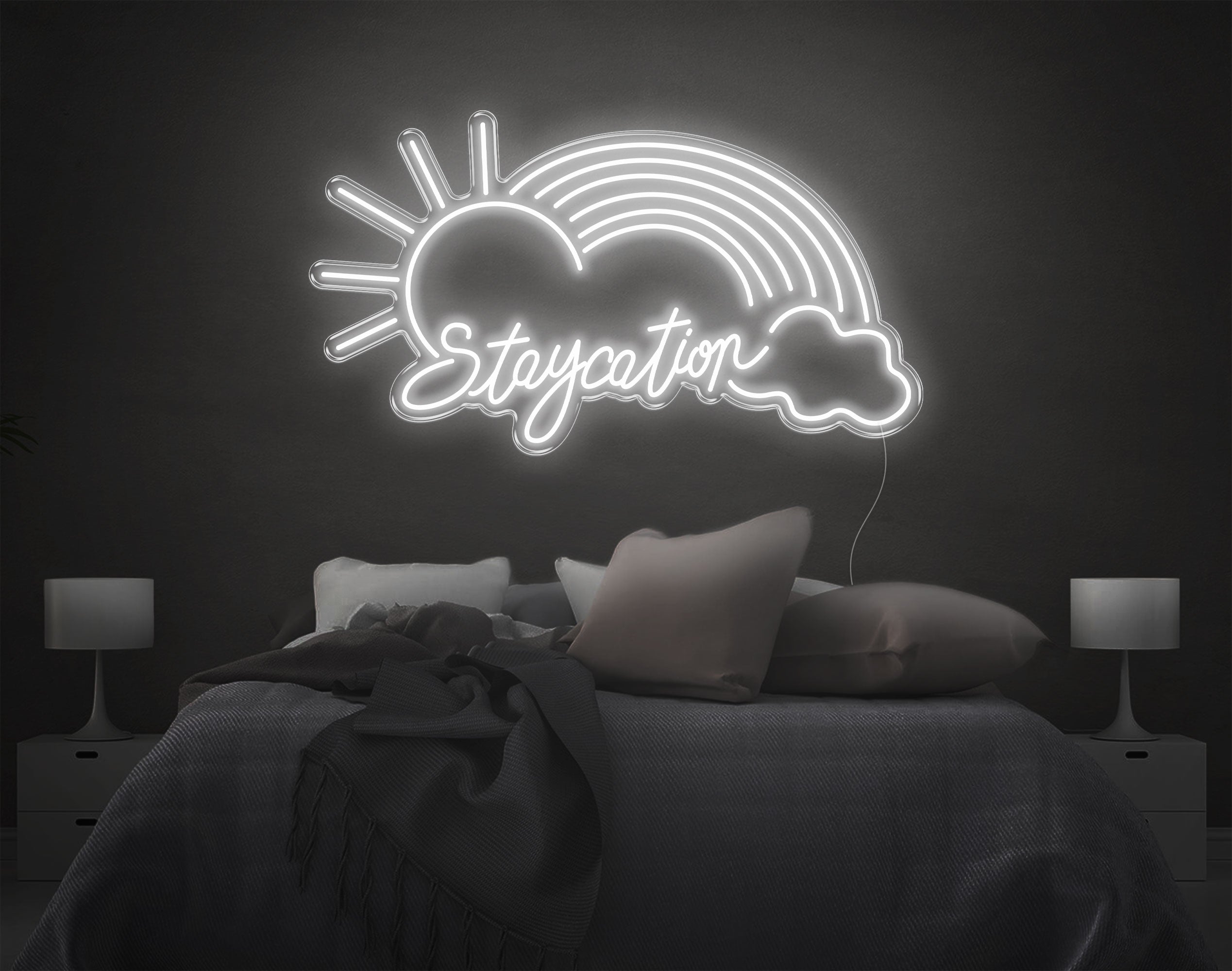 Staycation Rainbow LED Neon Sign