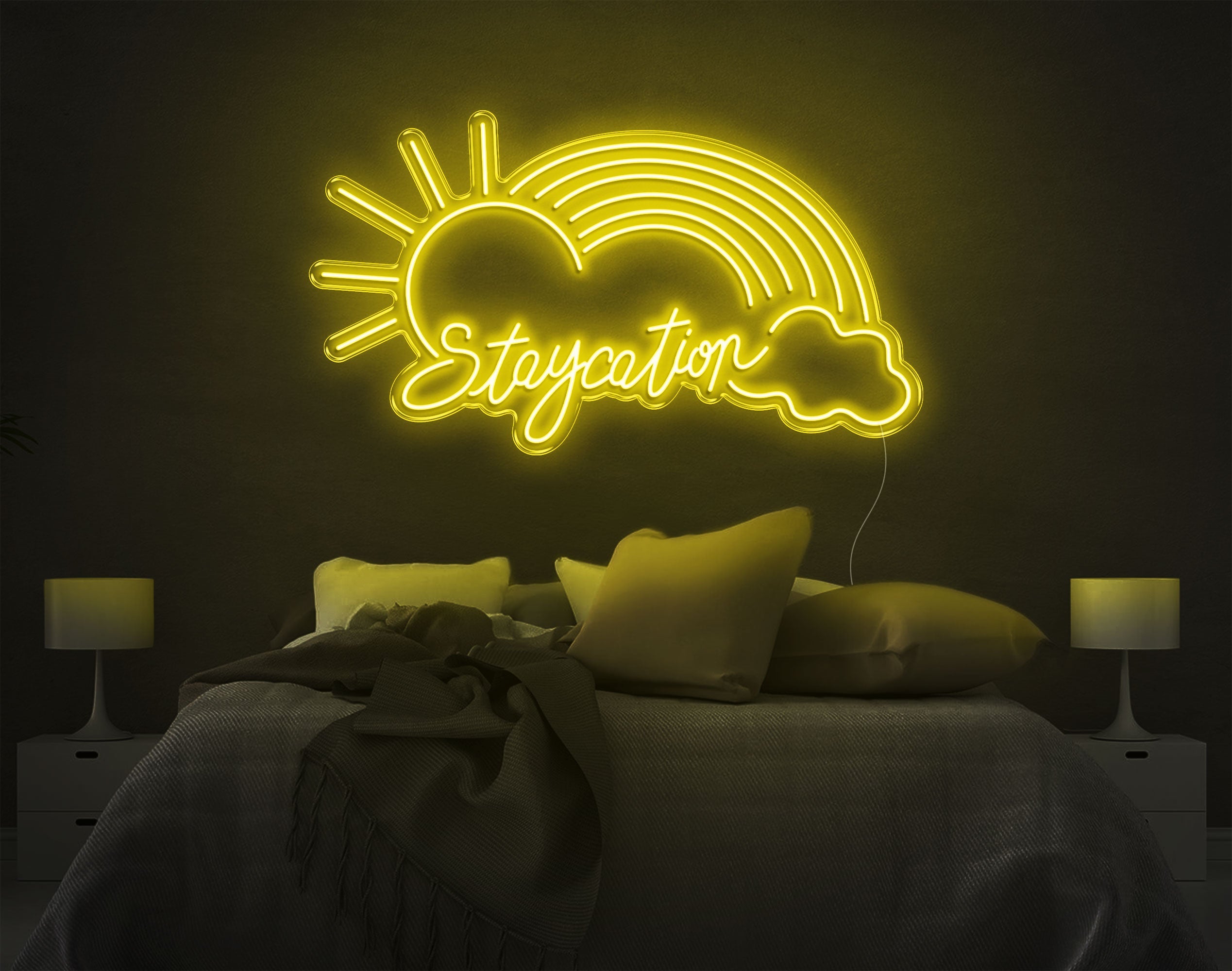 Staycation Rainbow LED Neon Sign