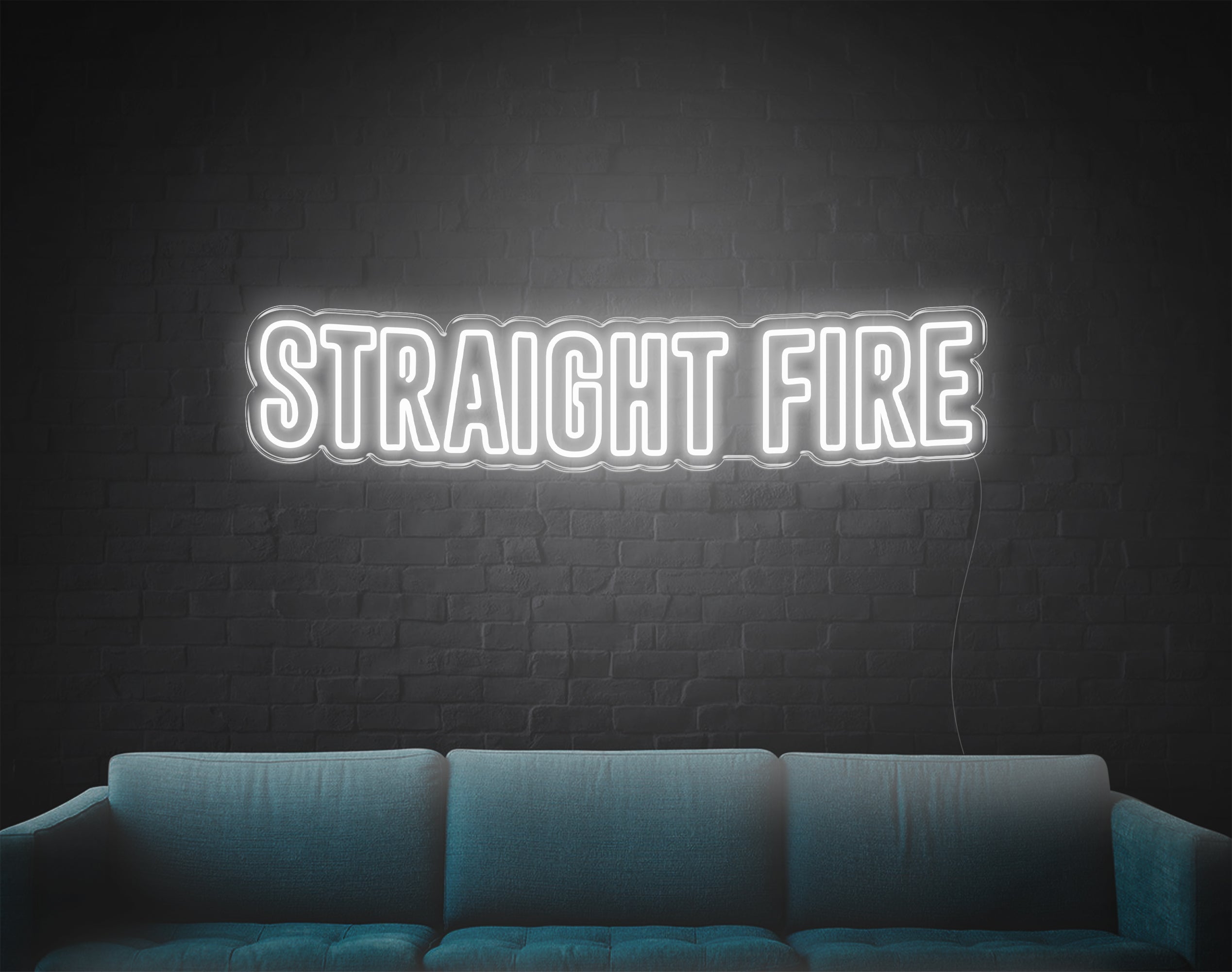 Straight Fire LED Neon Sign