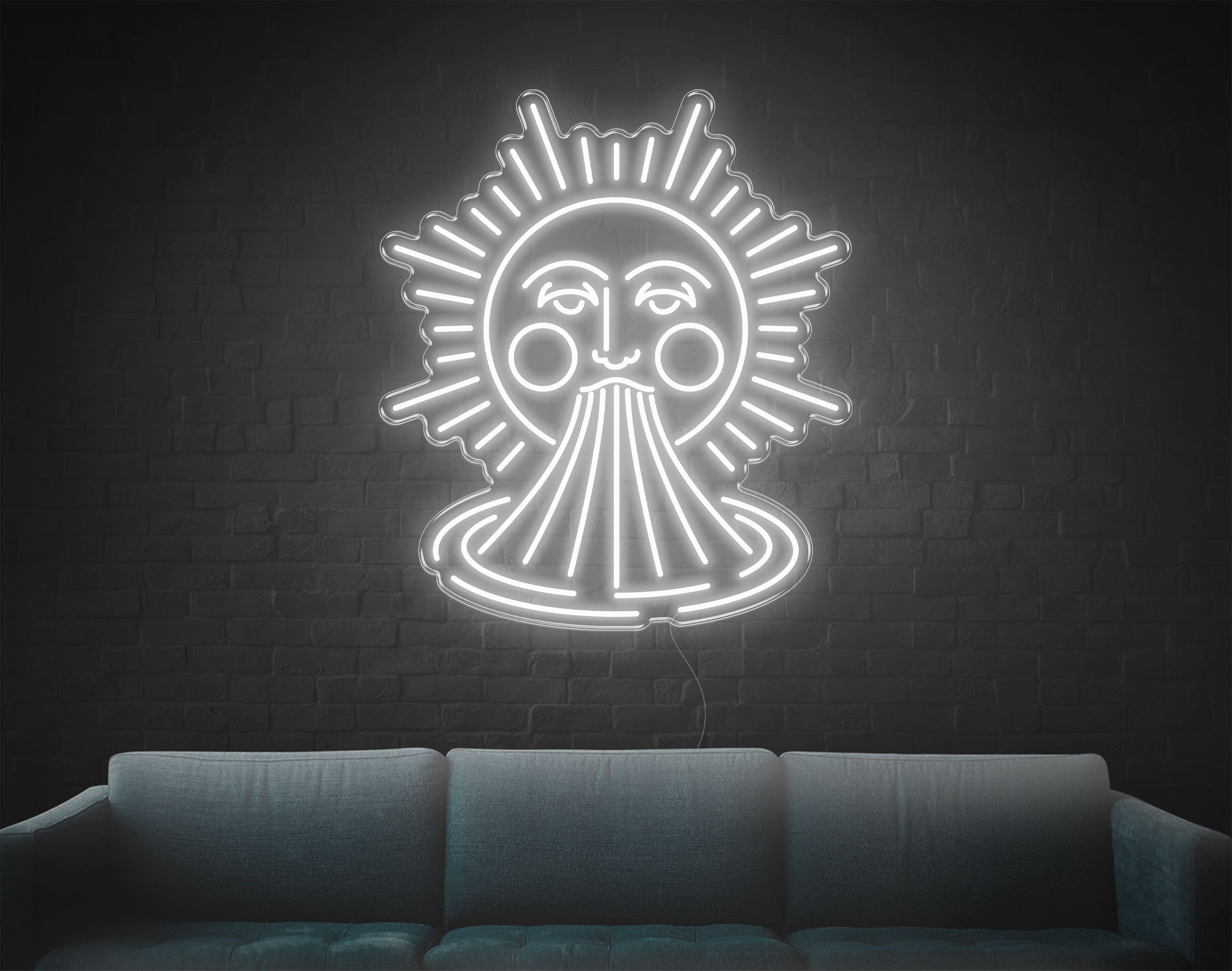 Sun And Rainbow LED Neon Sign